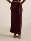 Jazelle Petite Jersey Maxi Skirt