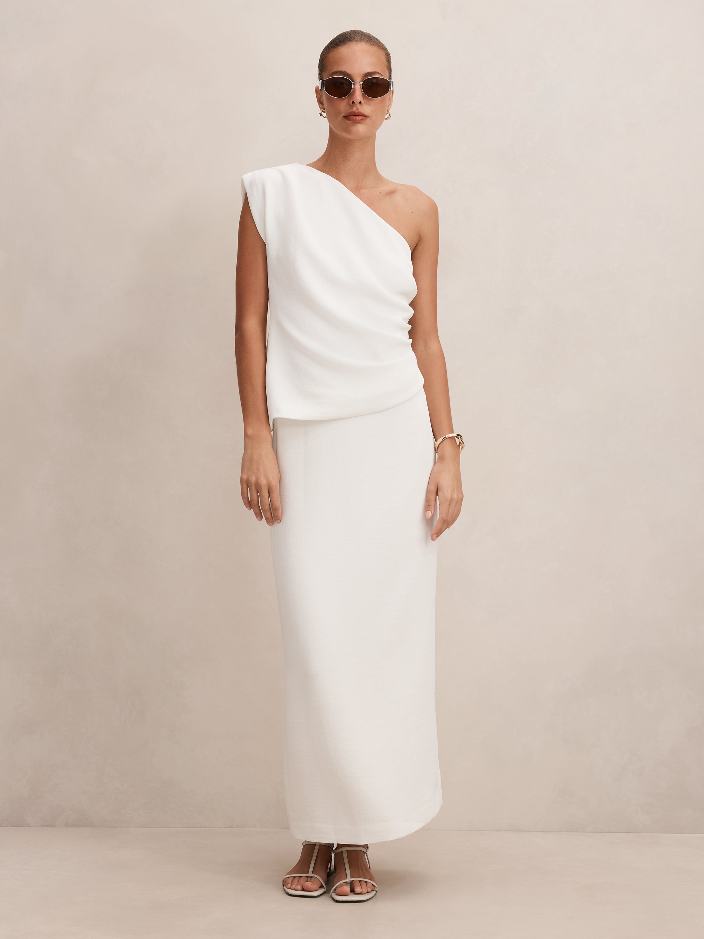 Adriana Asymmetrical Tuck Top