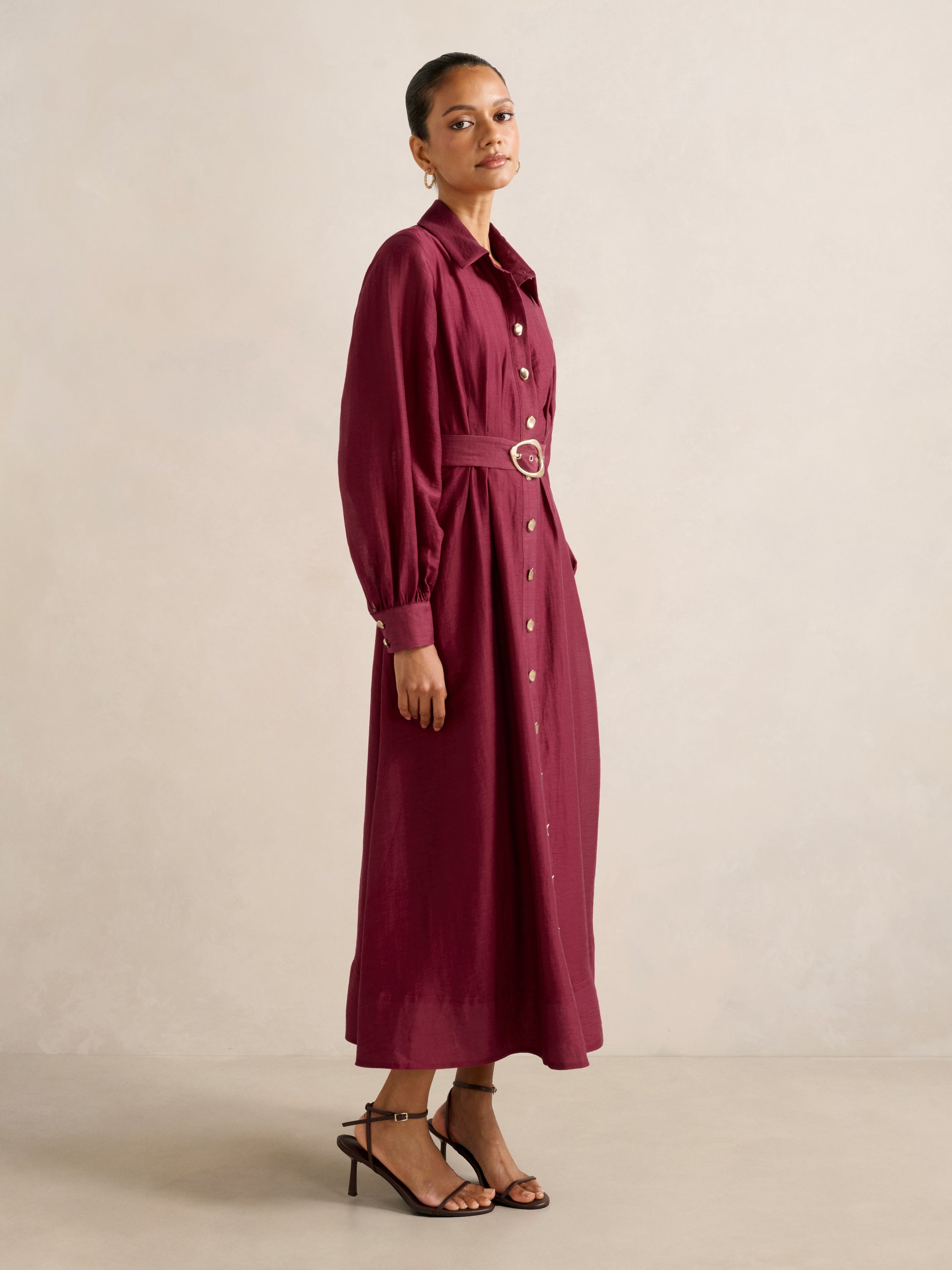 Evelyn Petite Seam Detail Midi Dress