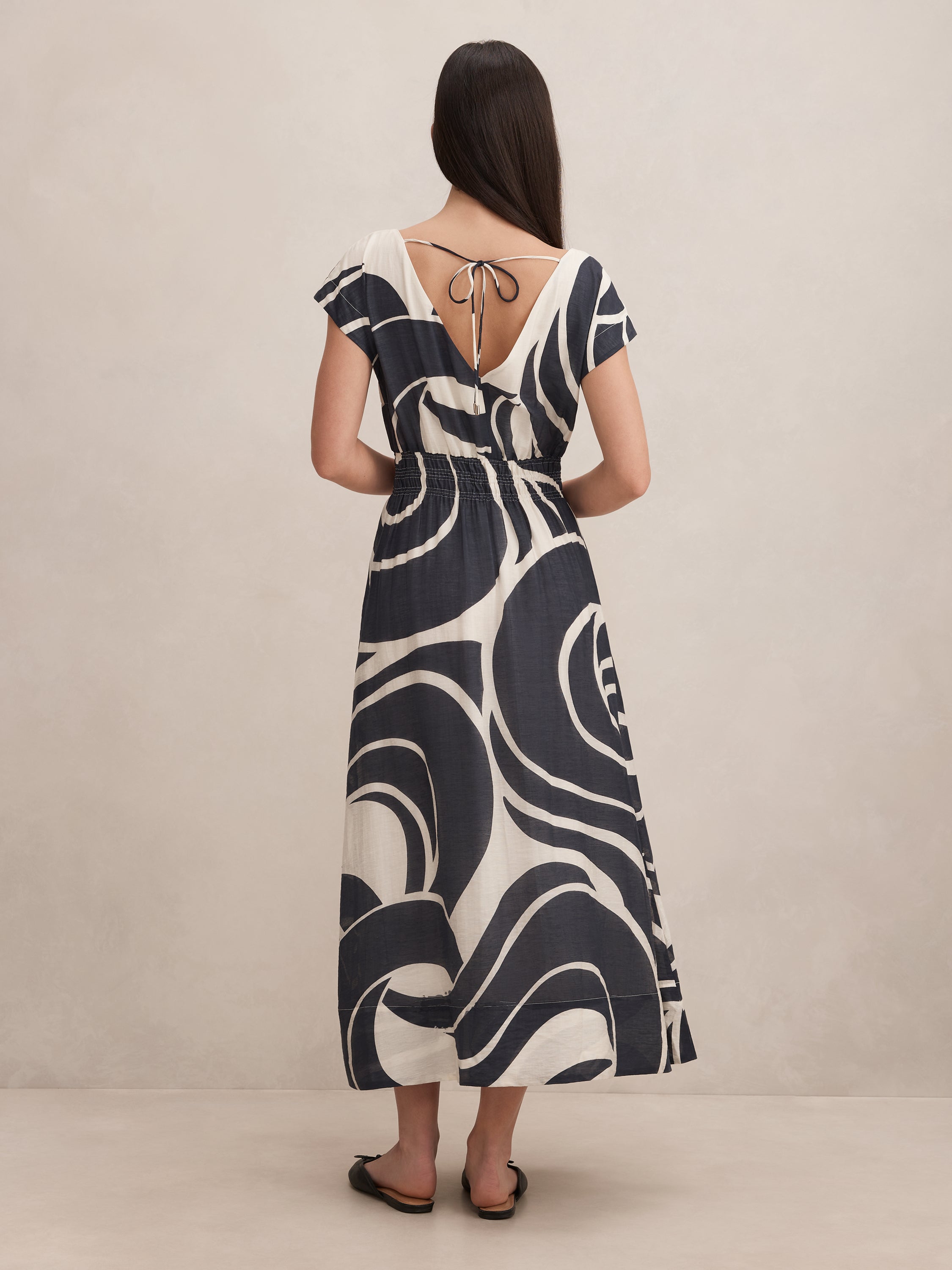 Callie Elastic Waist Midi Dress