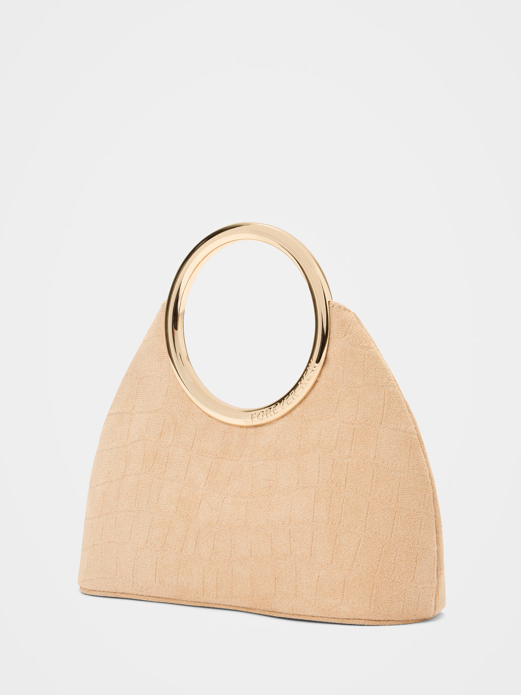 Delta Round Metal Handle Clutch