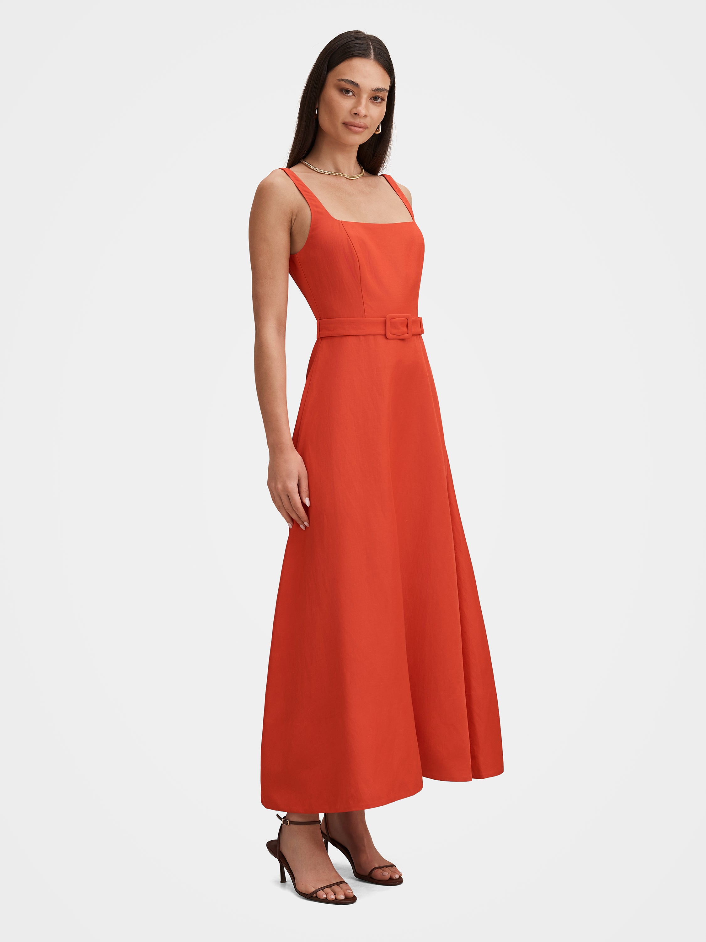 Hayden Square Neck Midi Dress