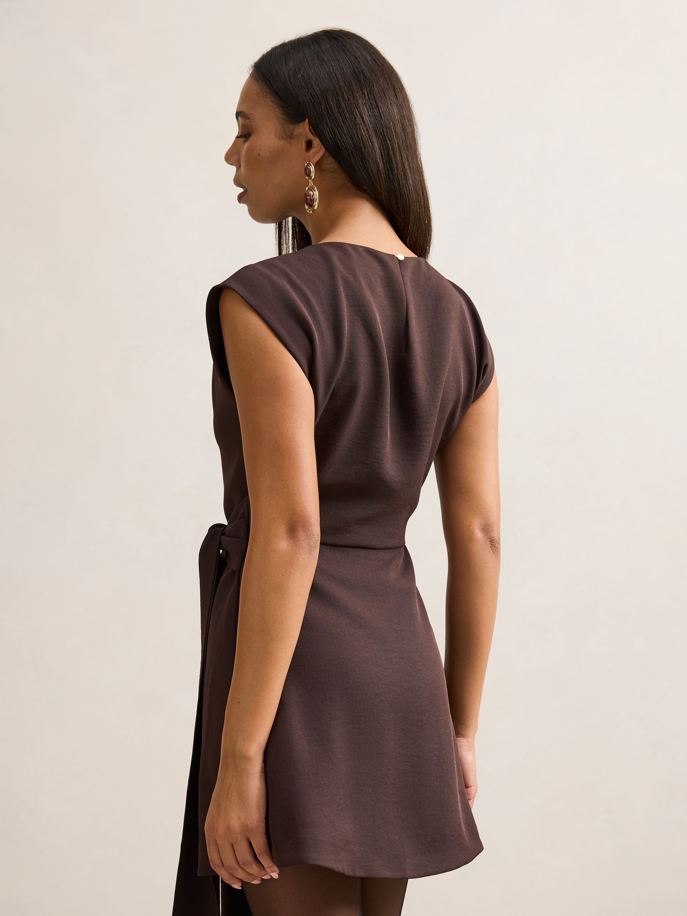Peony Tie Front Mini Dress