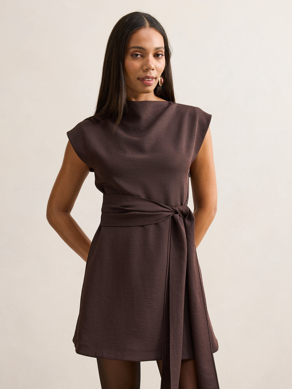 Peony Tie Front Mini Dress