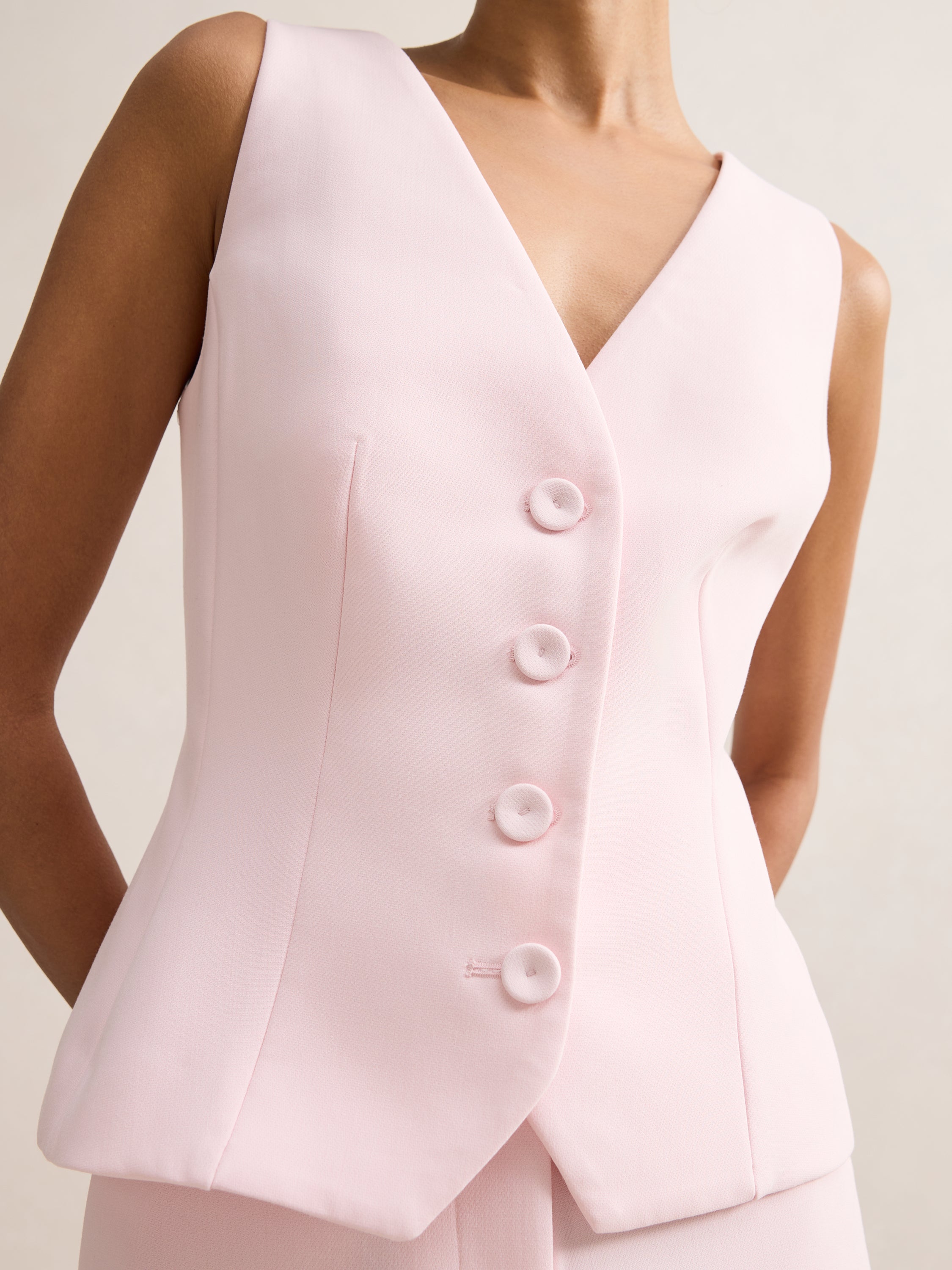Veda Petite V Neck Waistcoat