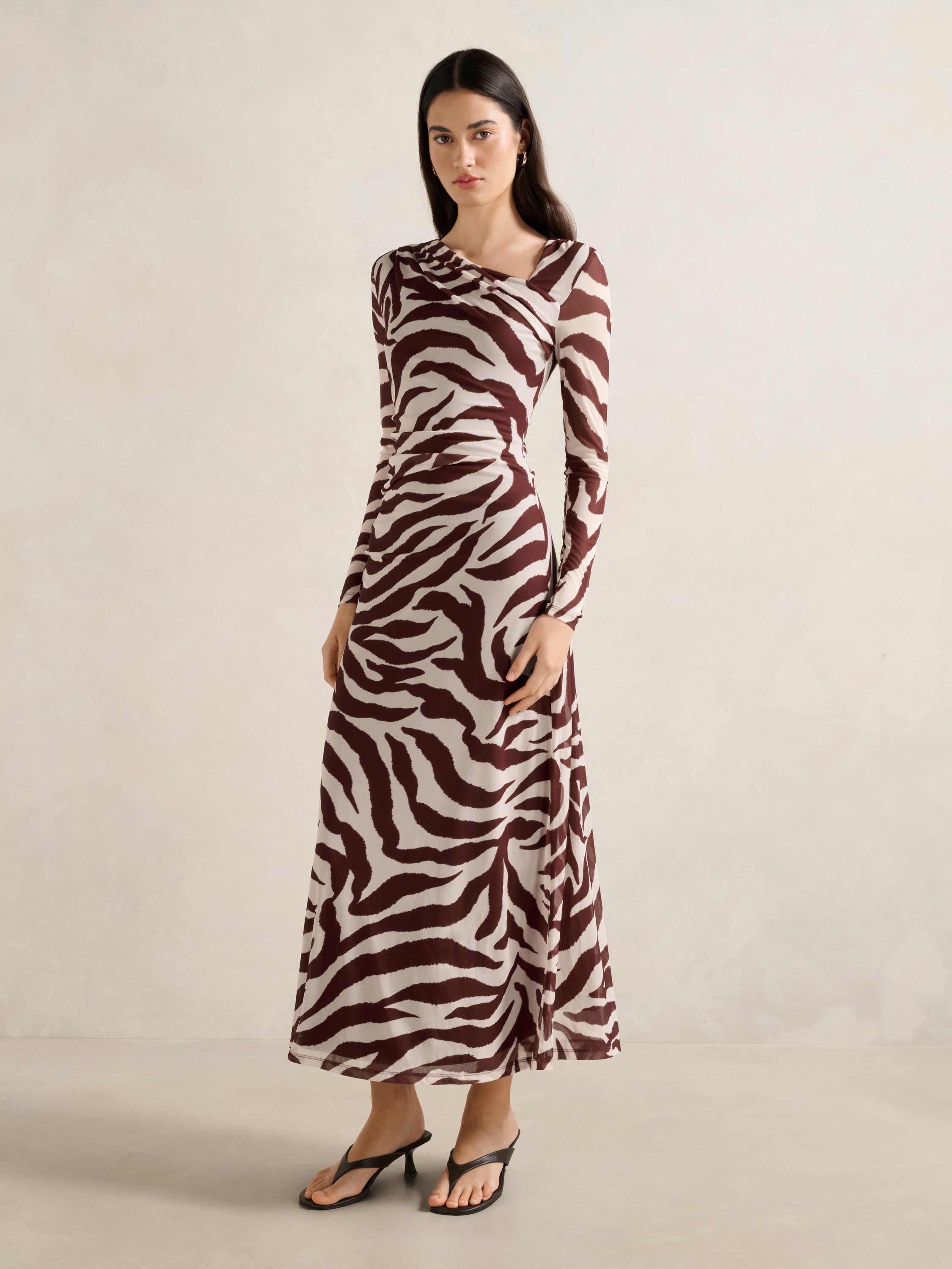 Frankie Ruched Jersey Maxi Dress