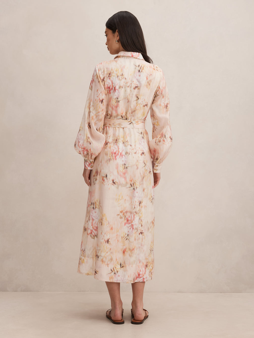 Terese Printed Shirt Midi Dress