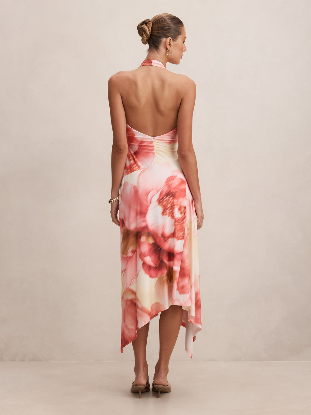 Sumira Halter Low Back Midi Dress