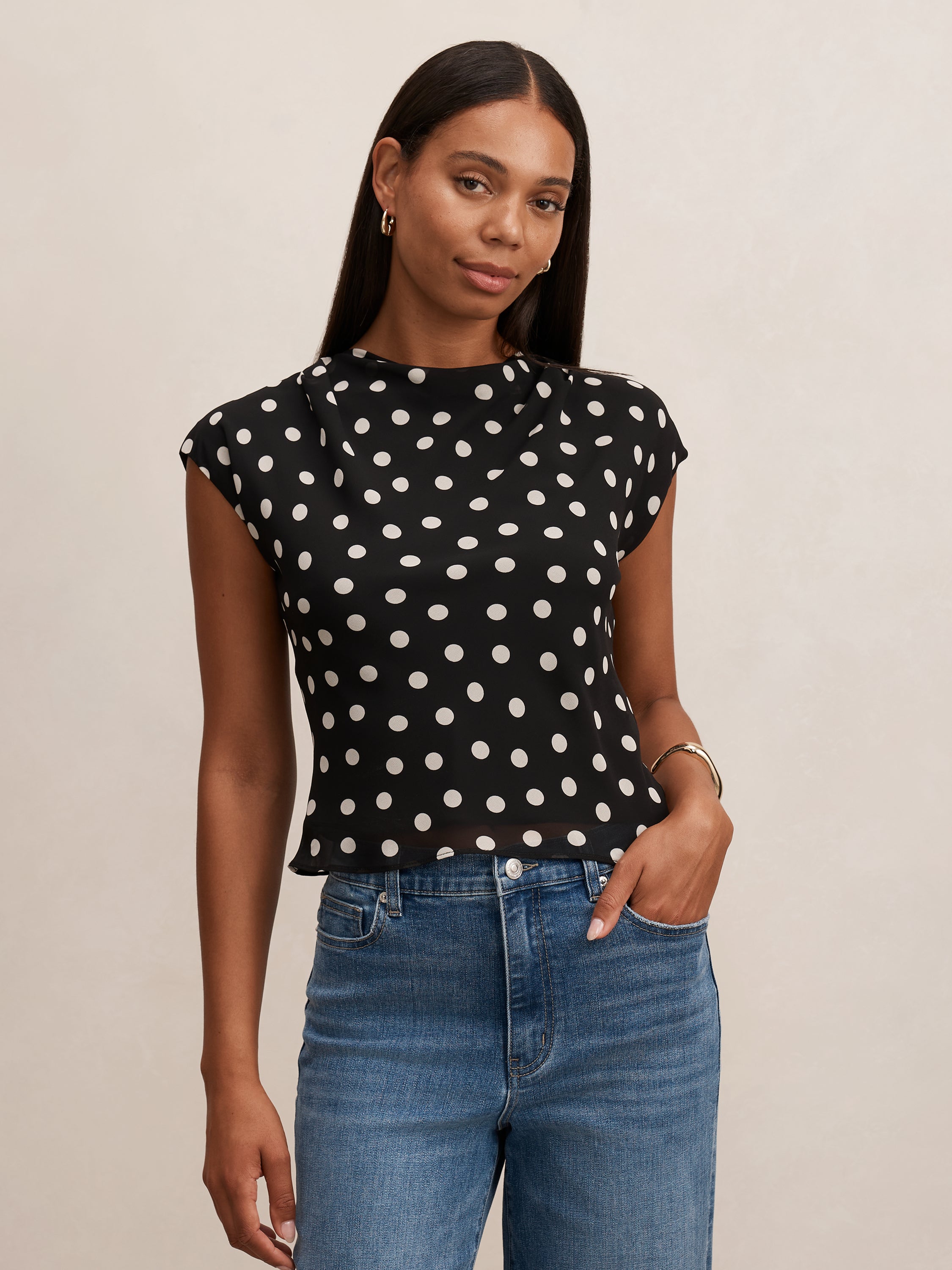 Frida Funnel Neck Top
