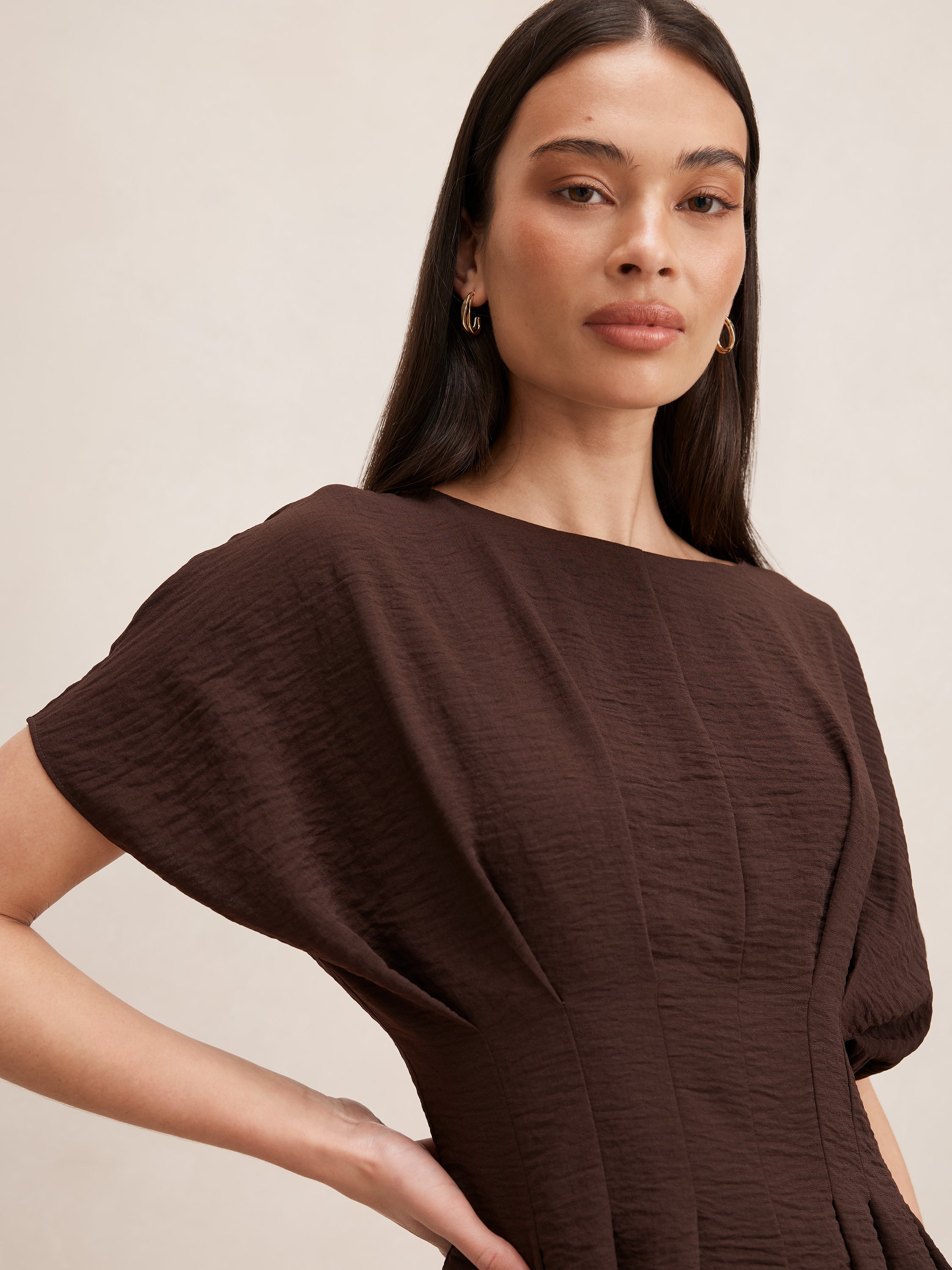 Wren Pleat Detail Top