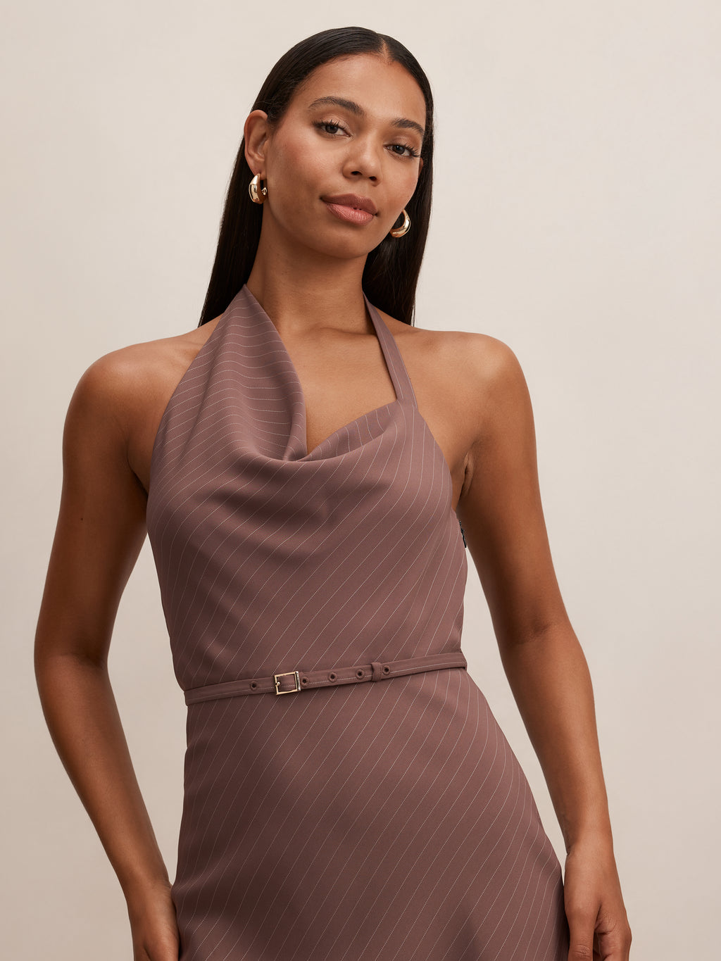 Brynlee Halter Belted Mini Dress
