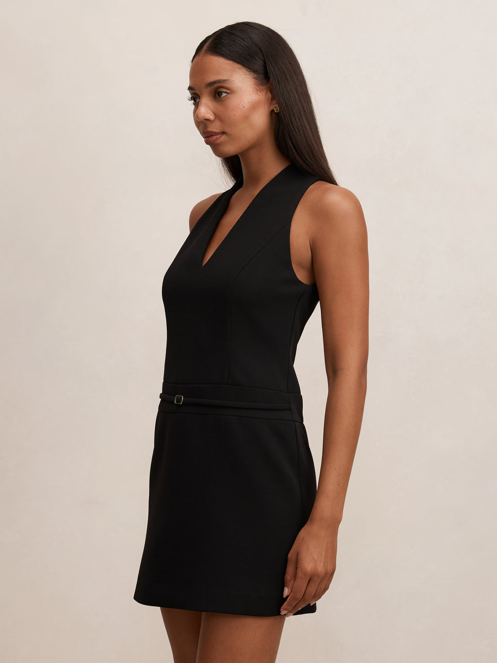 Rhea Belted Tailored Mini Dress