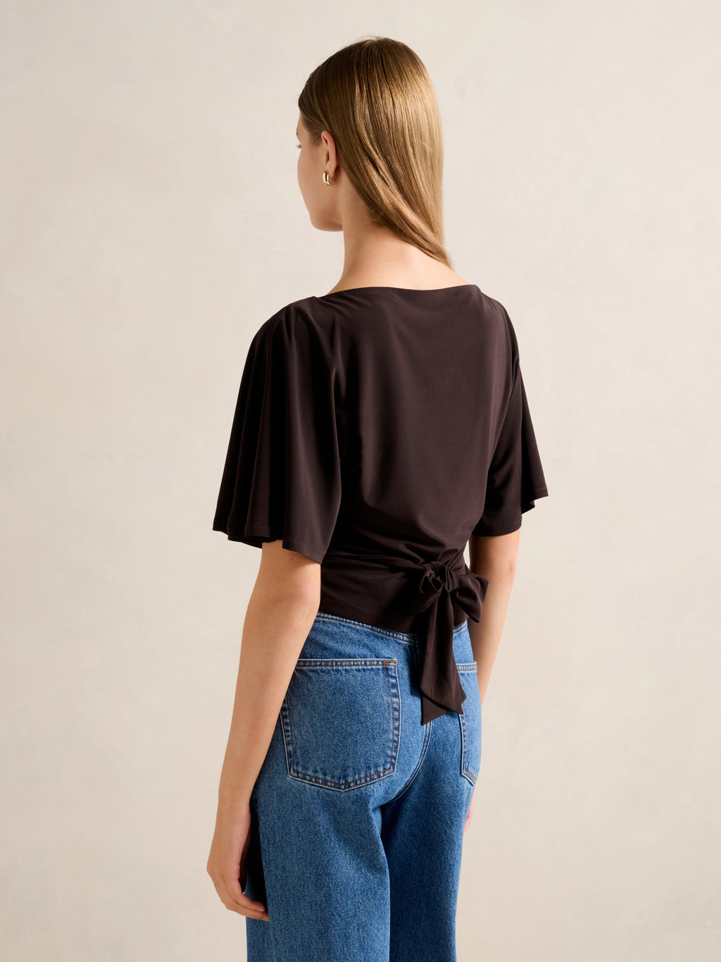 Paige Flutter Sleeve Tie Back