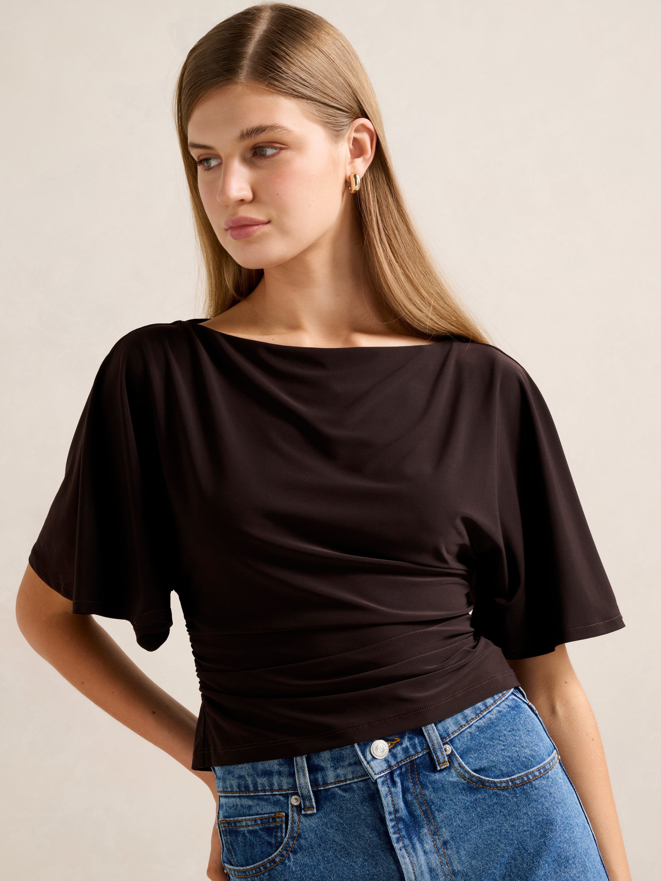 Paige Flutter Sleeve Tie Back