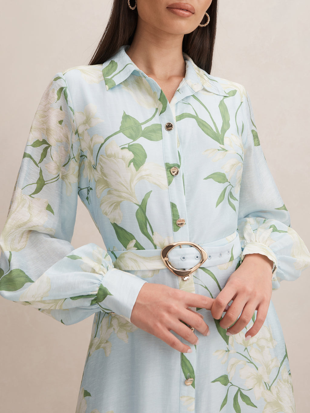 Freya Printed Shirt Midi Dress