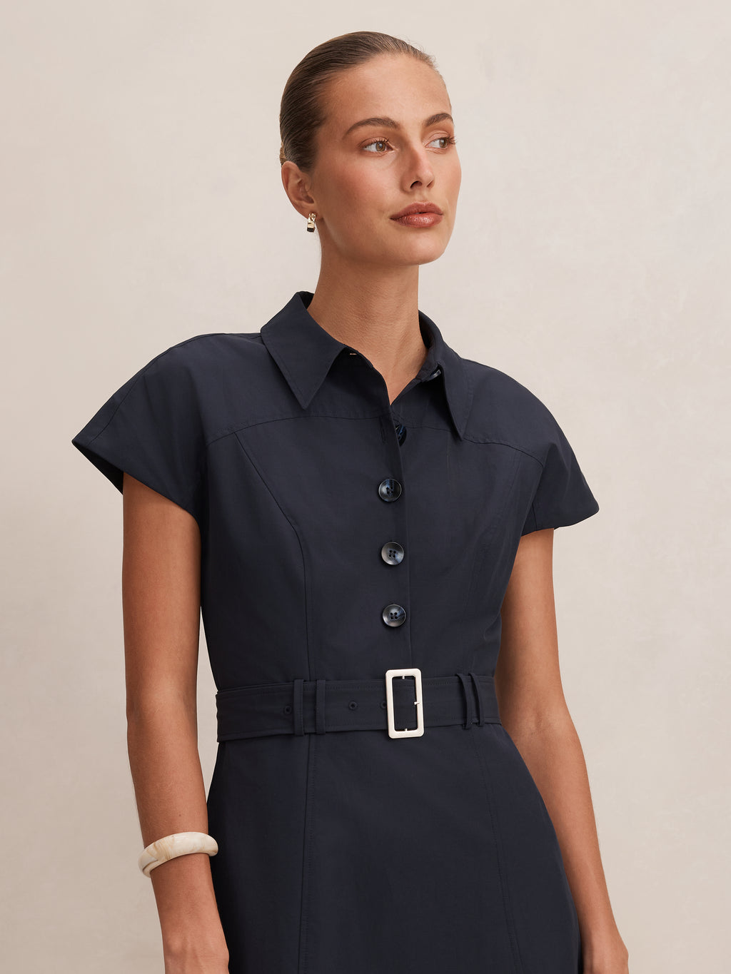 Maria Poplin Shirt Midi Dress