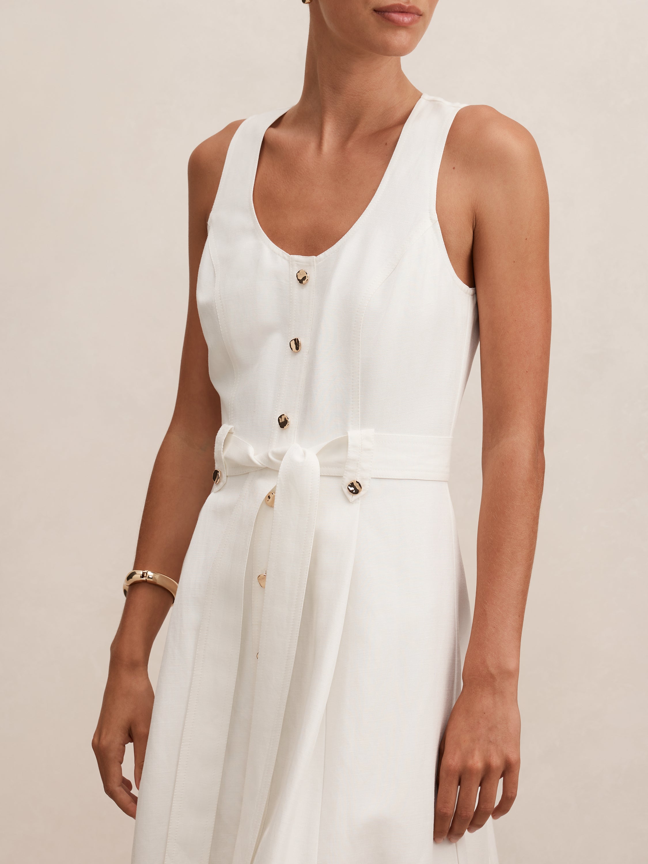 Priscilla Button Down Midi Dress