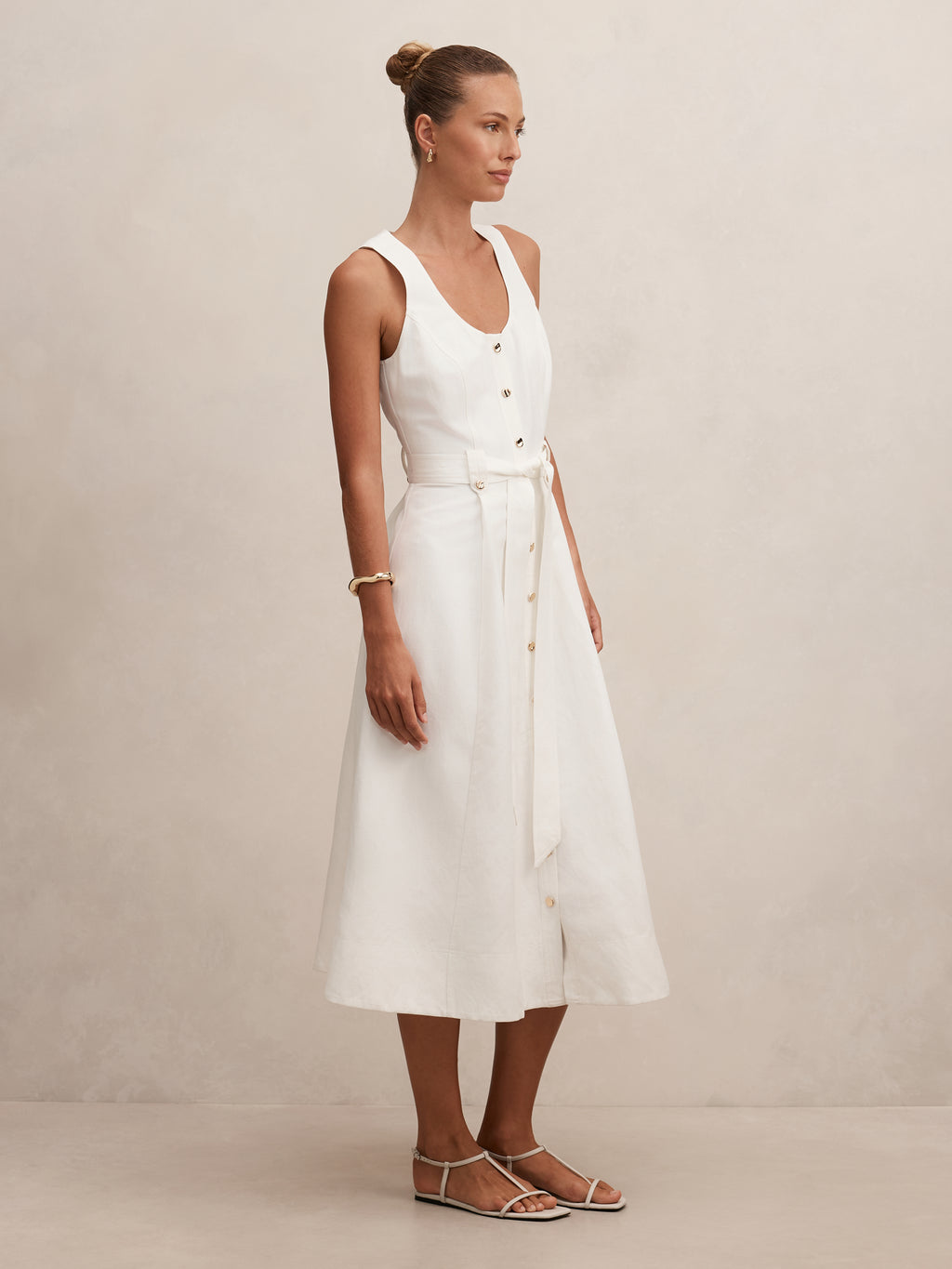 Priscilla Button Down Midi Dress