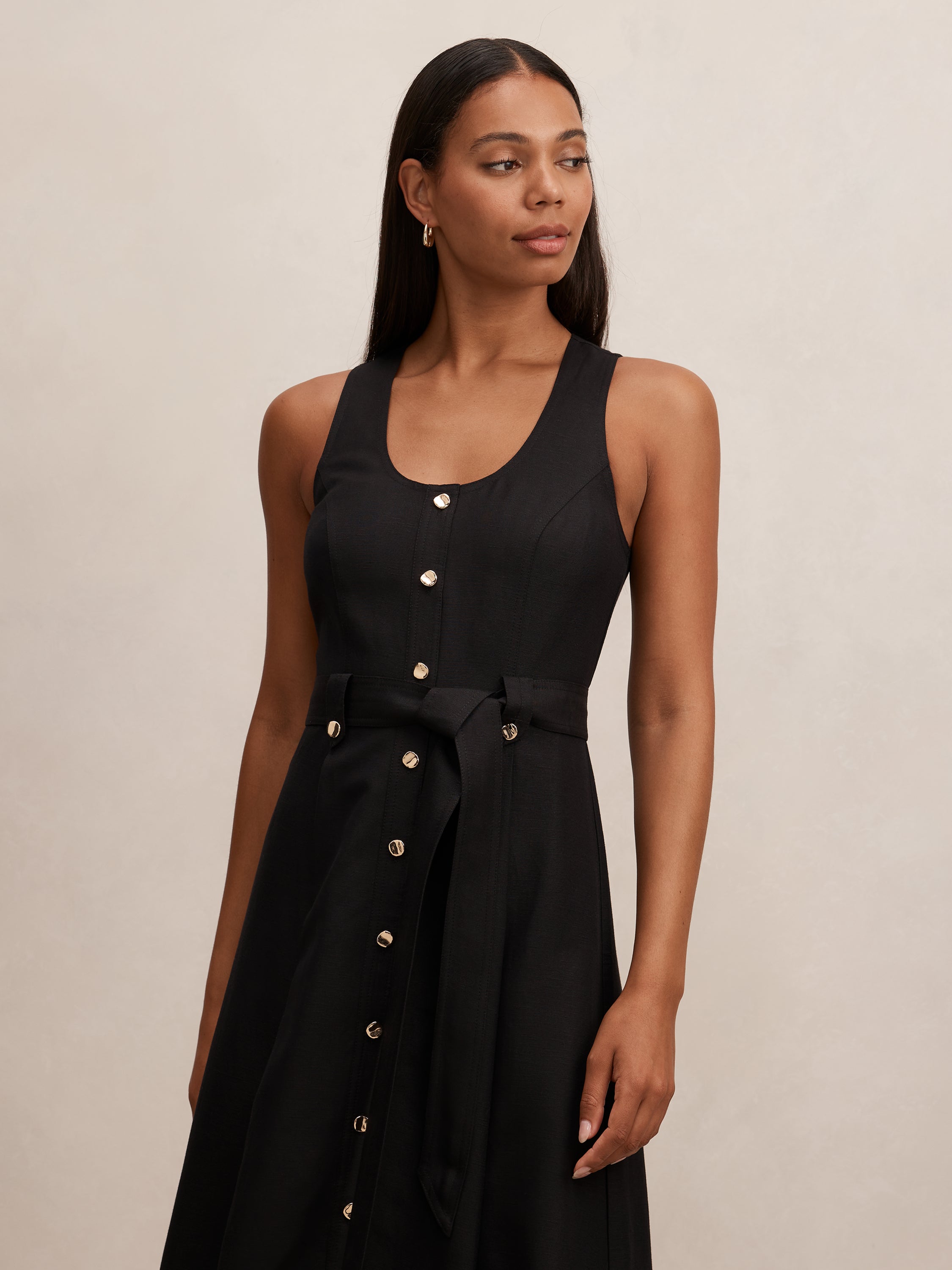 Priscilla Button Down Midi Dress
