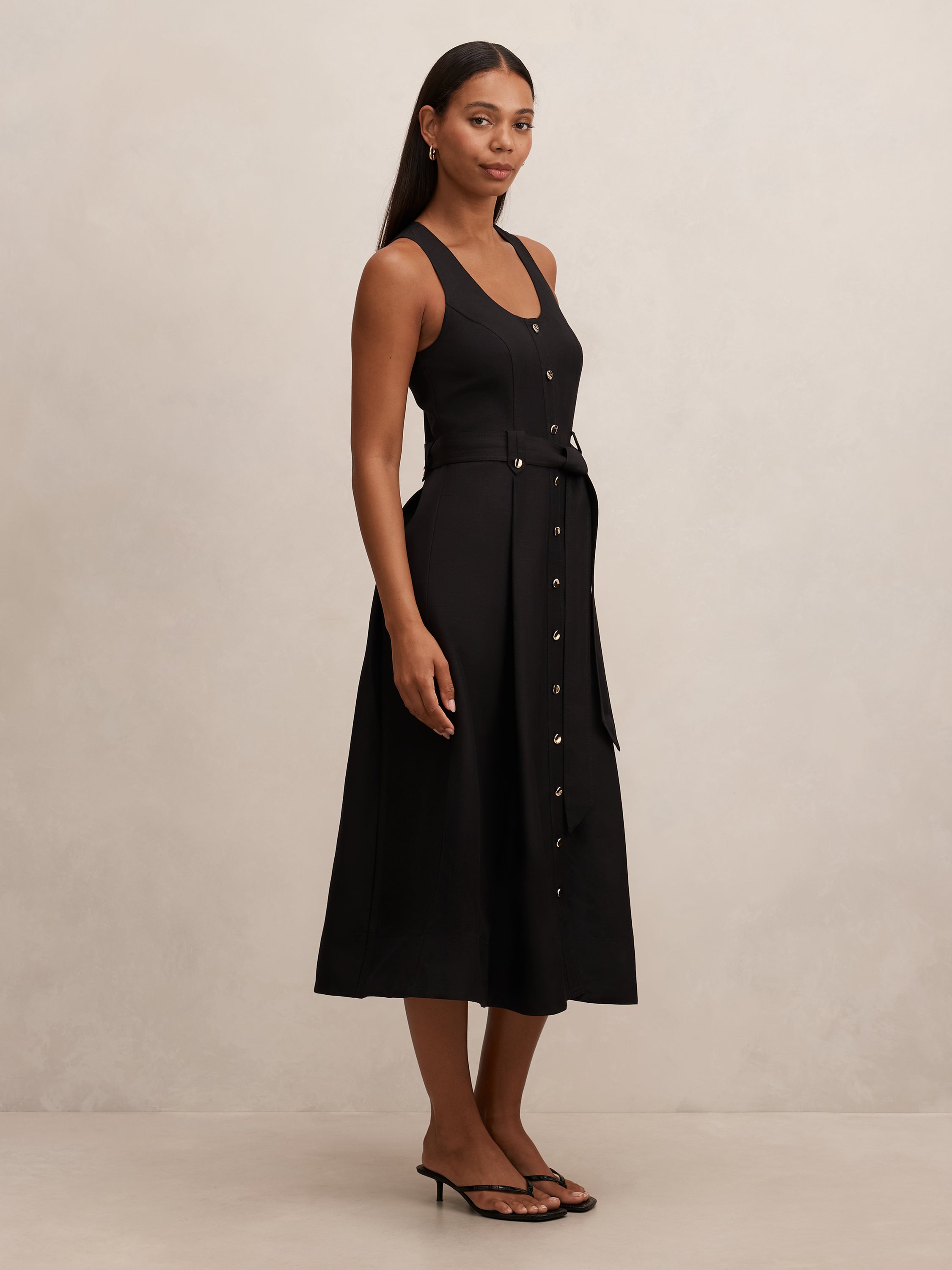 Priscilla Button Down Midi Dress