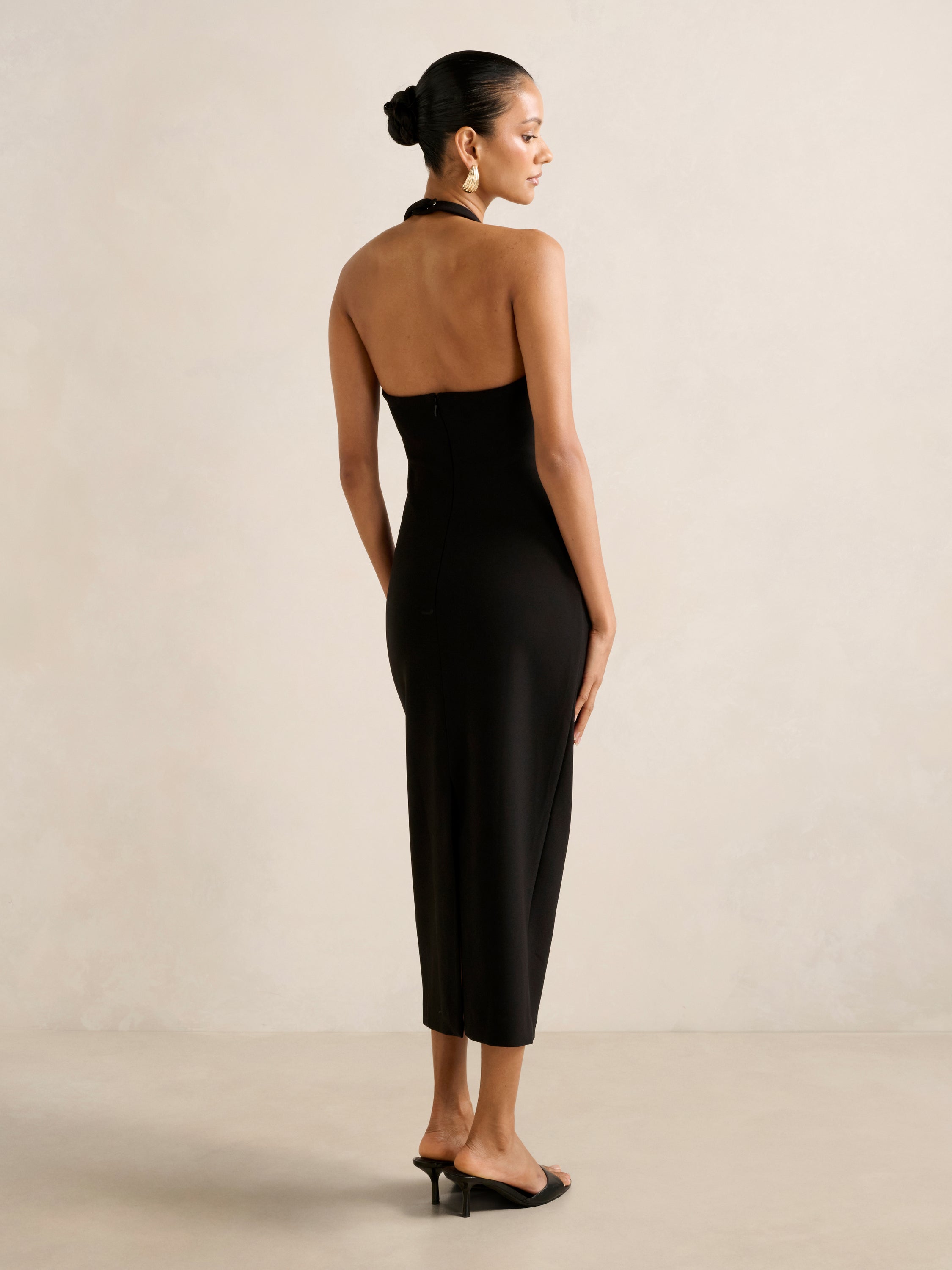 Georgie Petite Halter Midi Dress