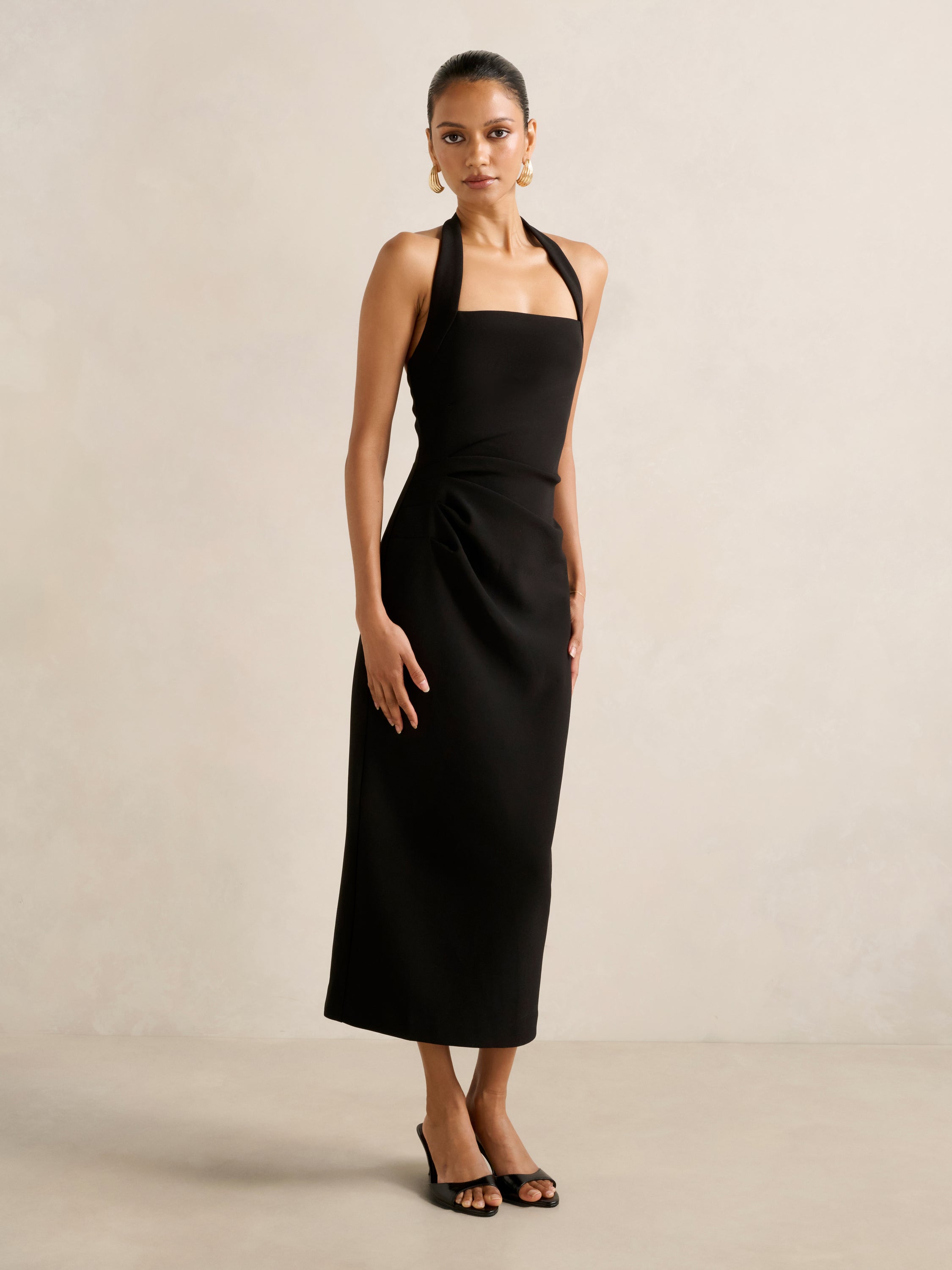 Georgie Petite Halter Midi Dress