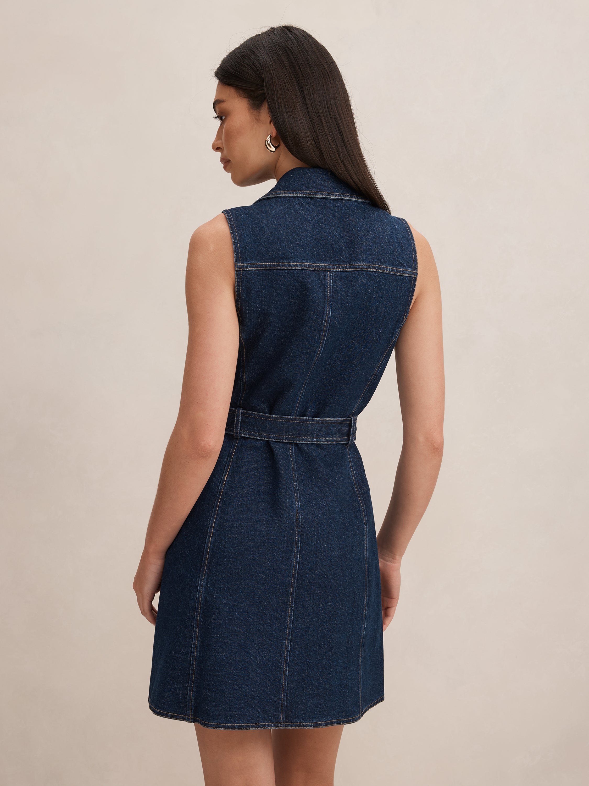 Yana Sleeveless Denim Mini Dress