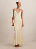 Amery 3D Floral Satin Maxi Dress