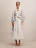 Sheridan Placement Print Midi Dress