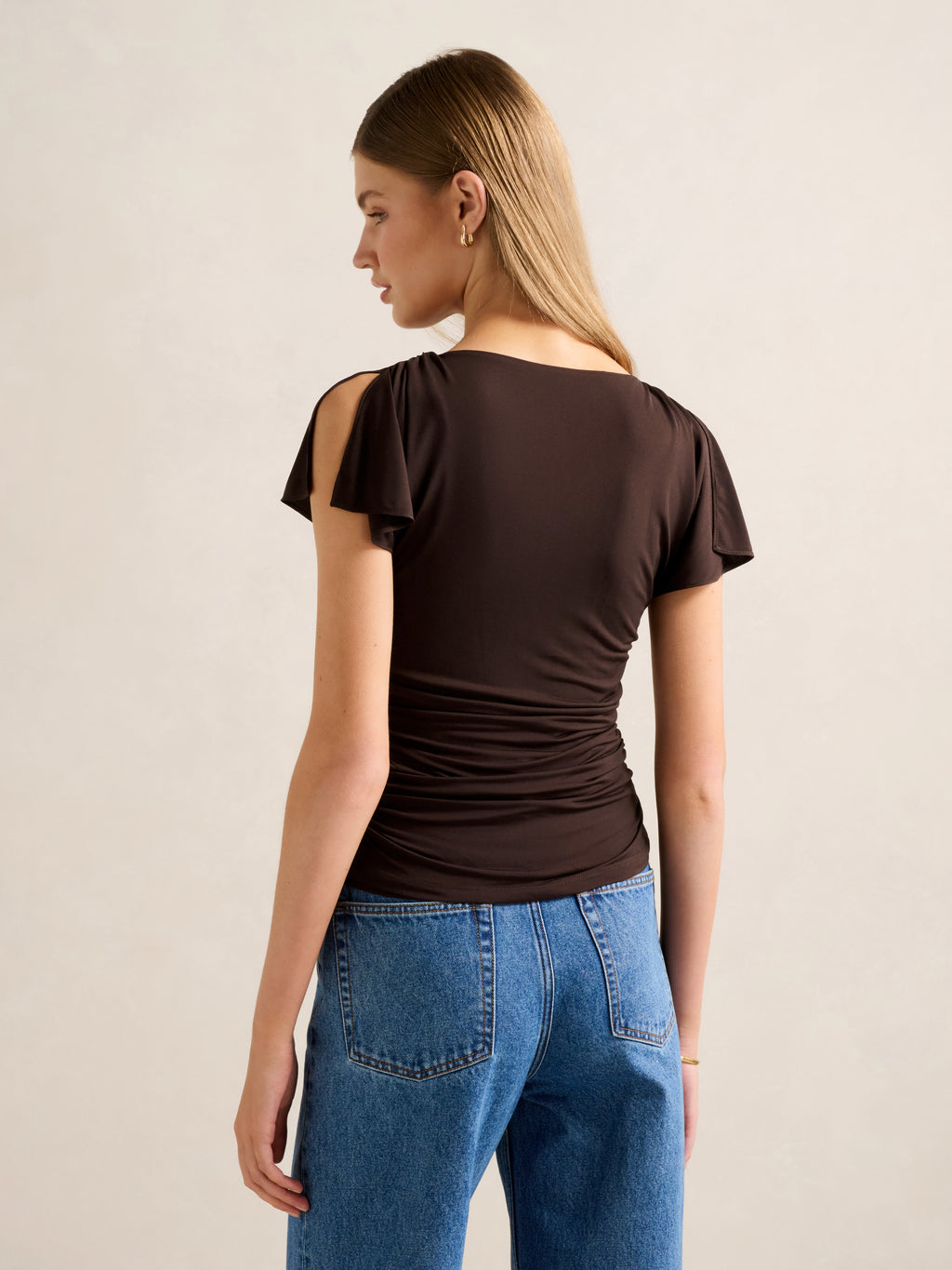 Stormi Spliced Shoulder Top