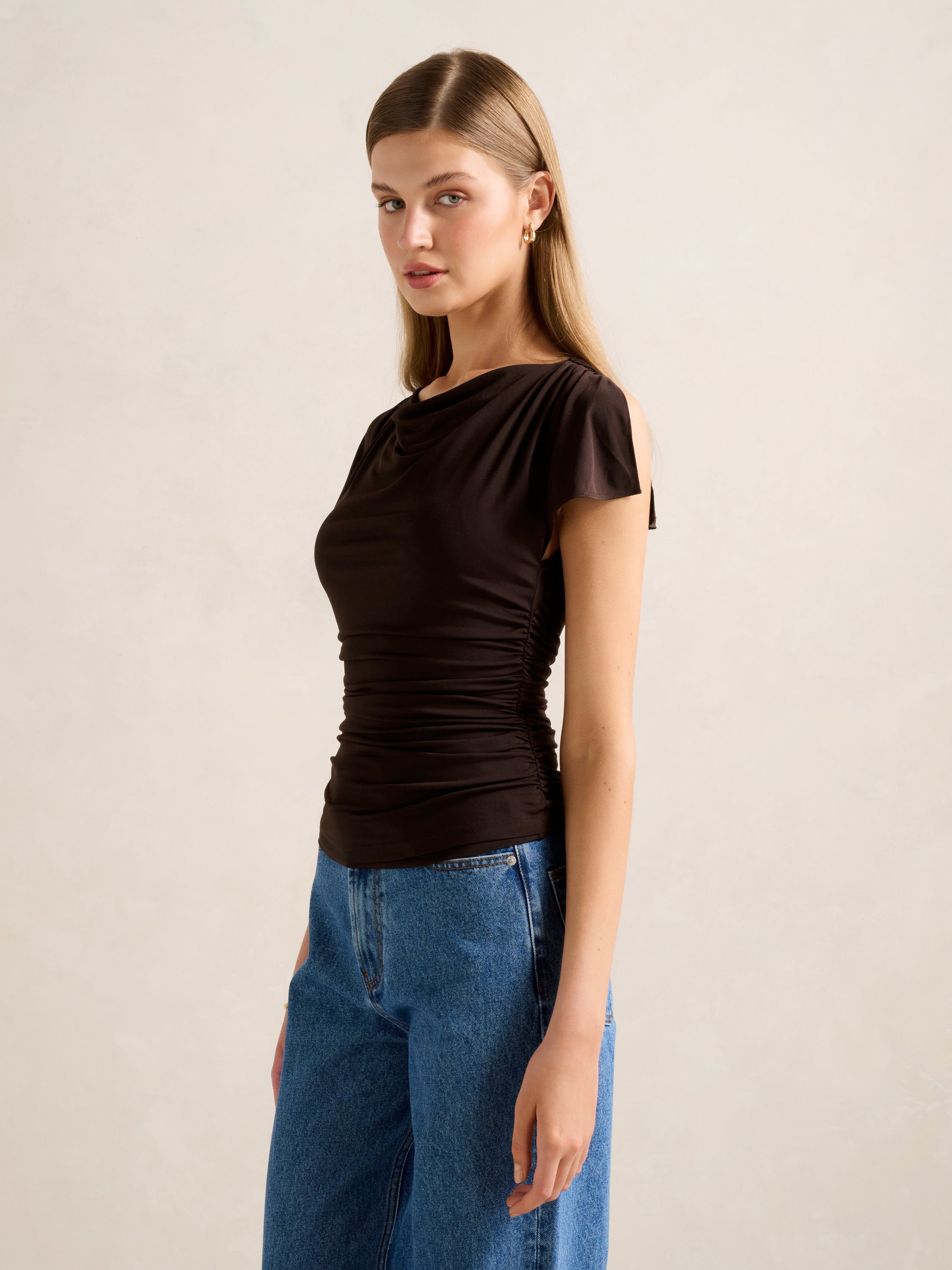 Stormi Spliced Shoulder Top