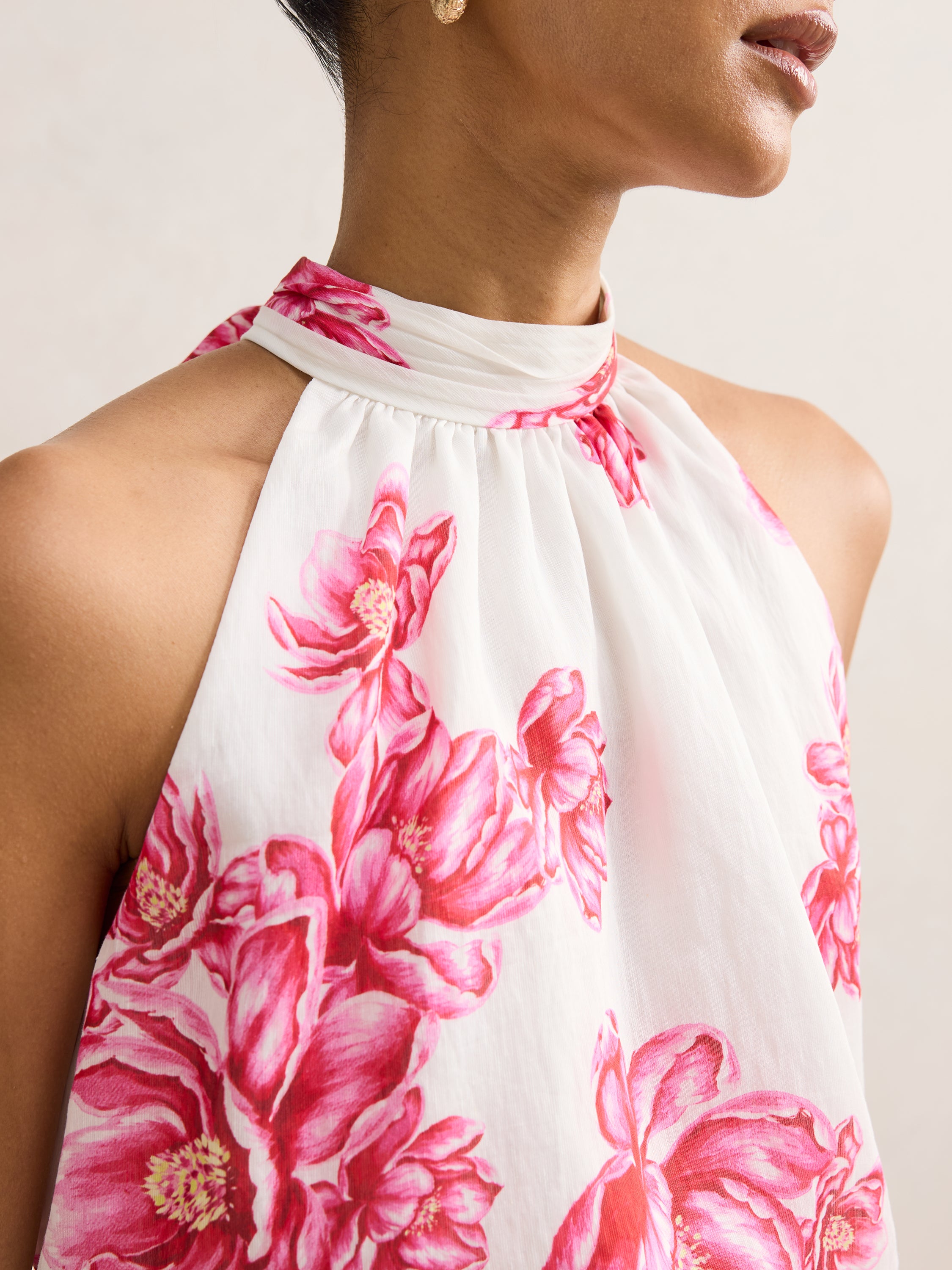 Maisie Petite Halter Tie Up Top