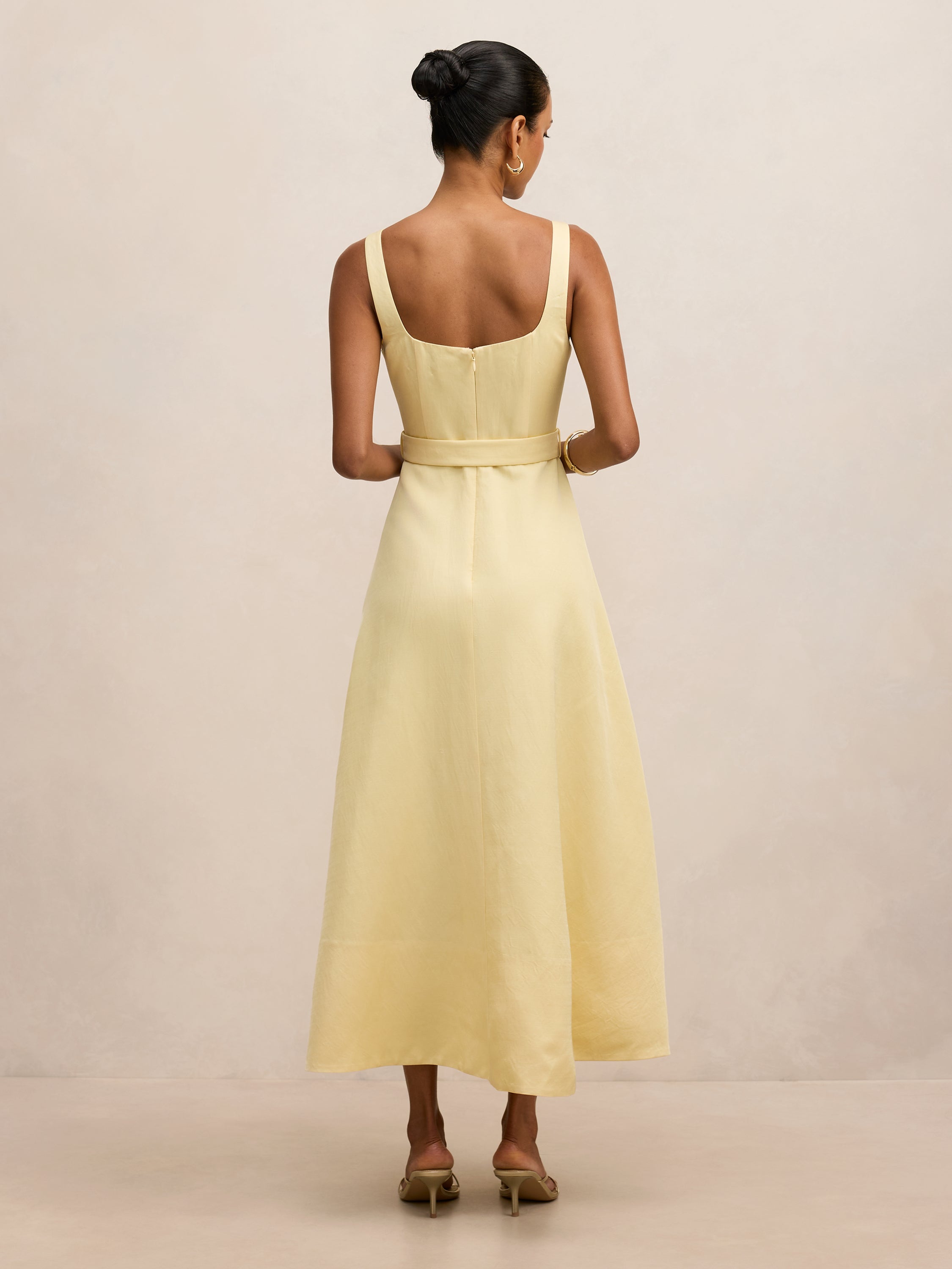 Hayden Petite Square Neck Midi Dress