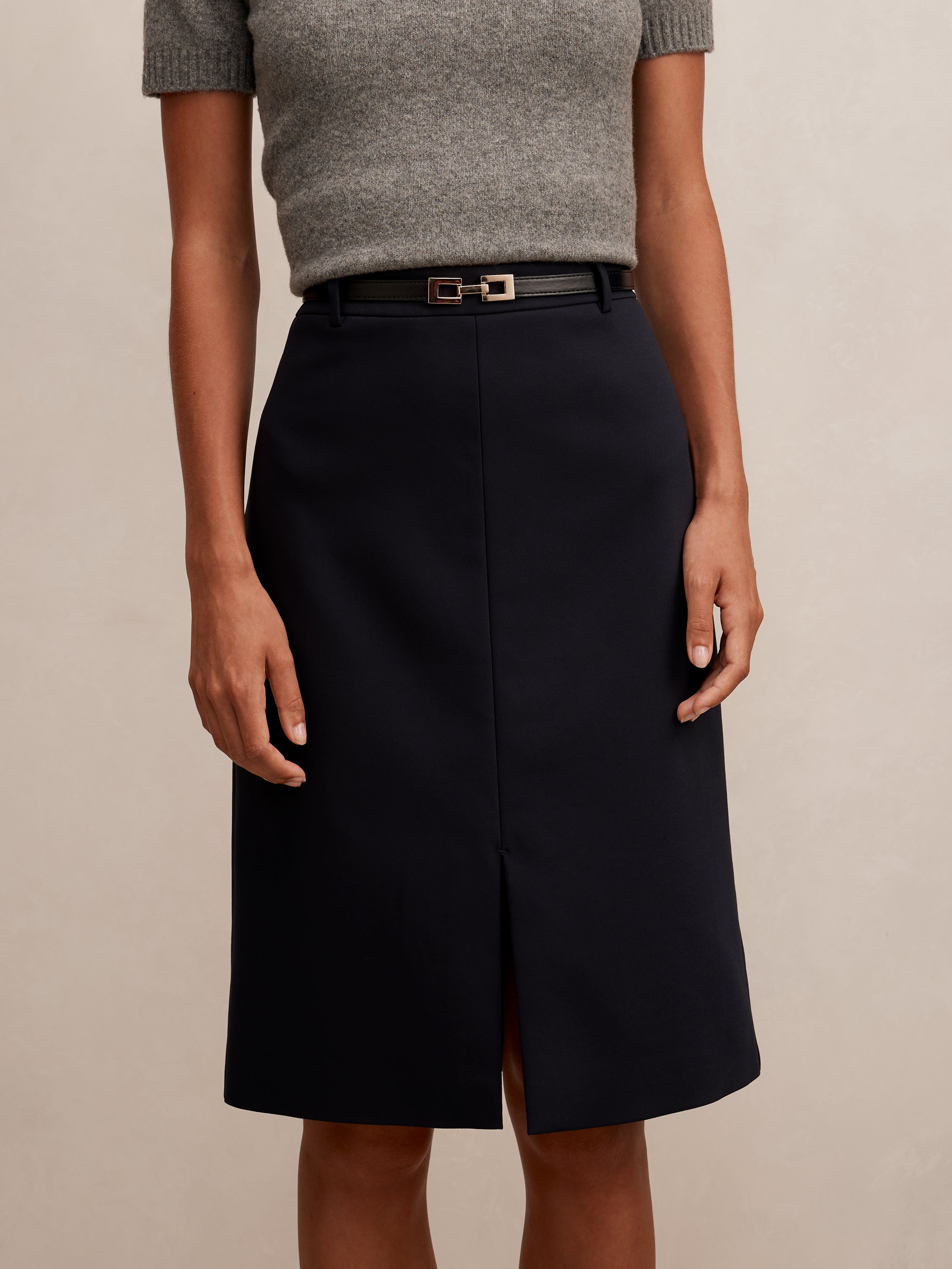 Lucy Belted Pencil Skirt