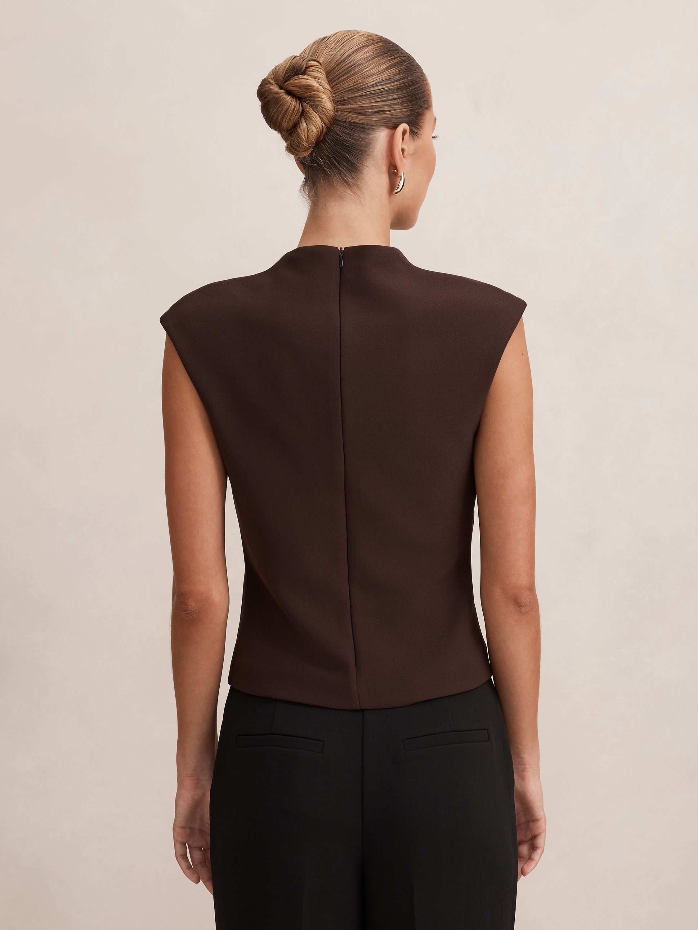 Monroe Crepe V Neck Tank