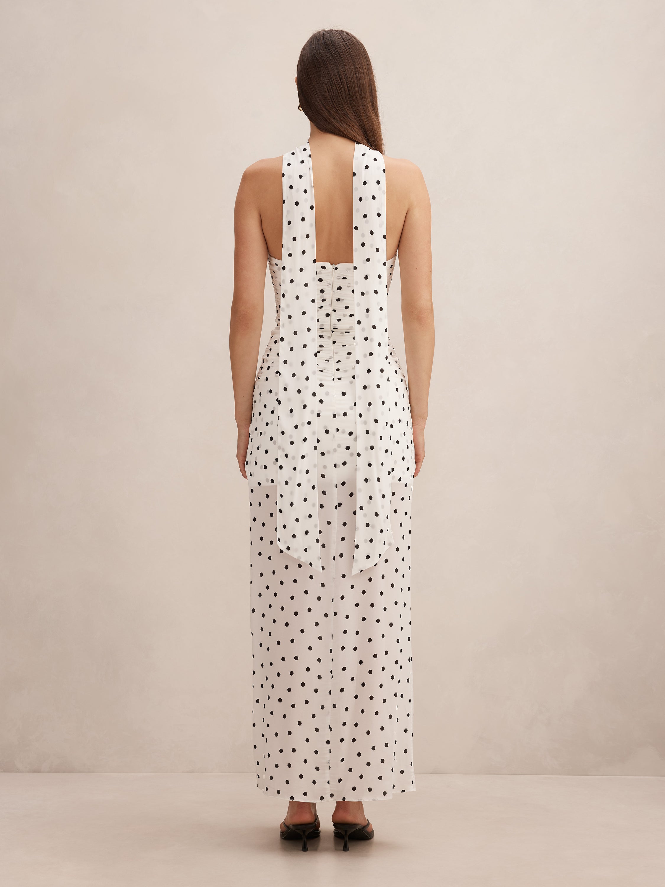 Arli Strapless Ruched Maxi Dress