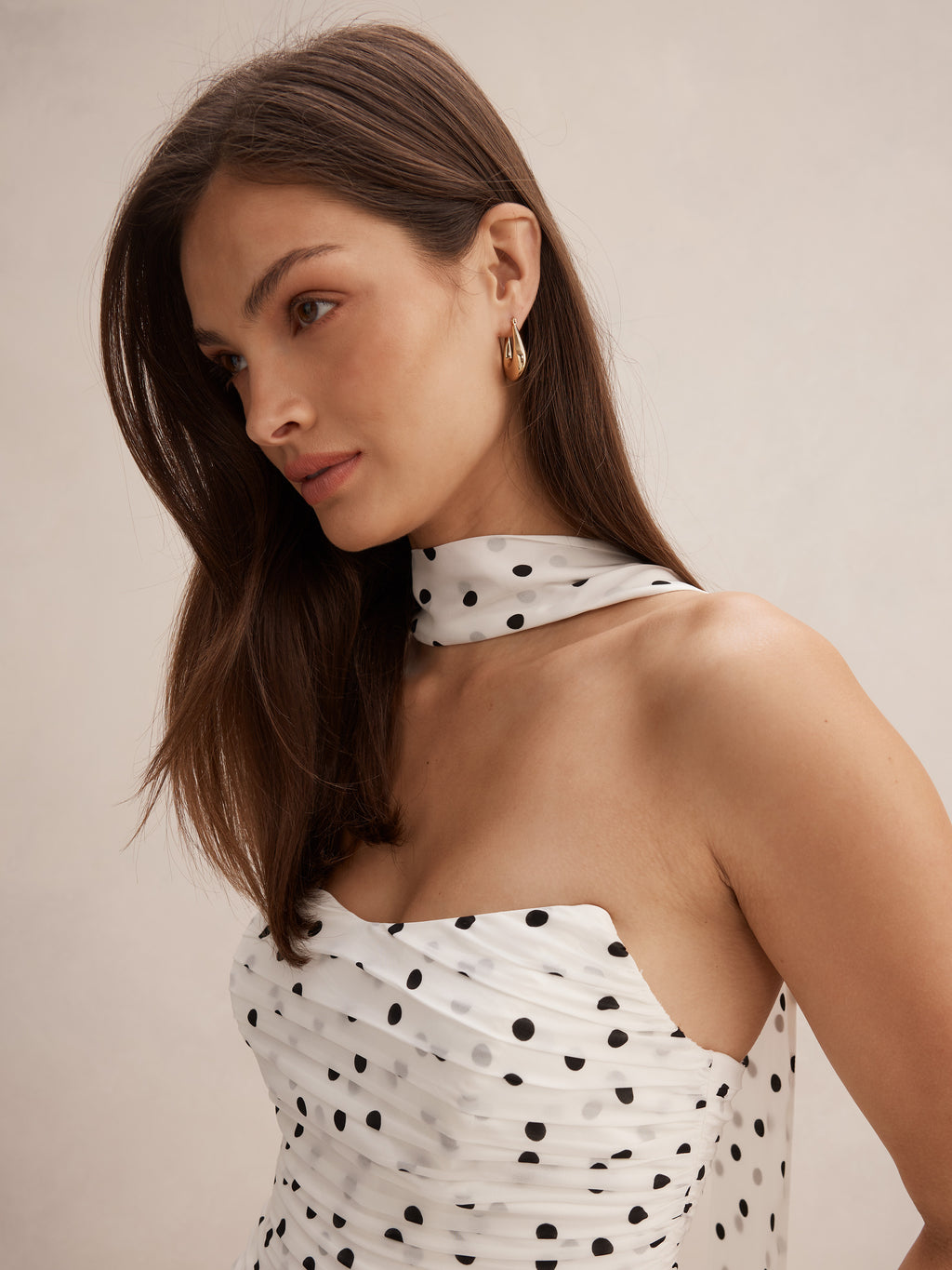 Arli Strapless Ruched Maxi Dress