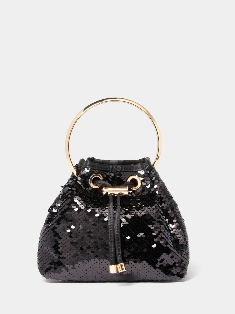 Stella Sequin Ring Handle Bag