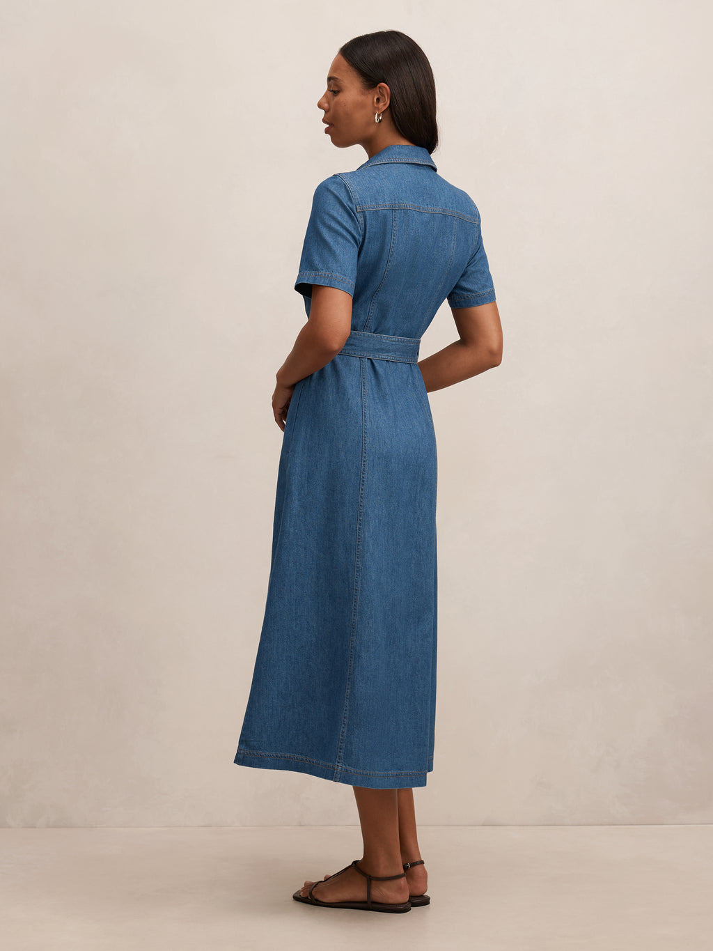 Josephine Short Sleeve Denim Dress