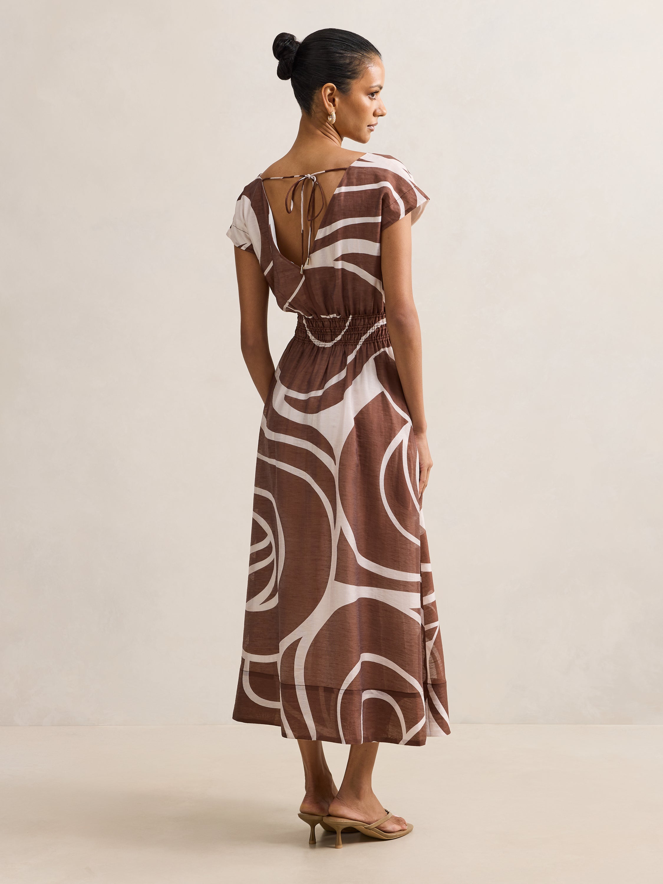 Callie Petite Ruched Midi Dress