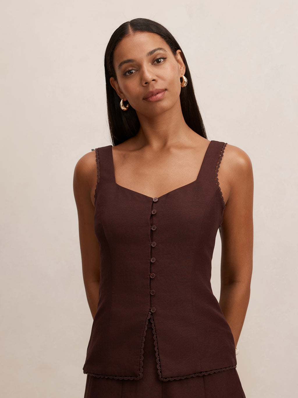Cinzia Trim Detail Top