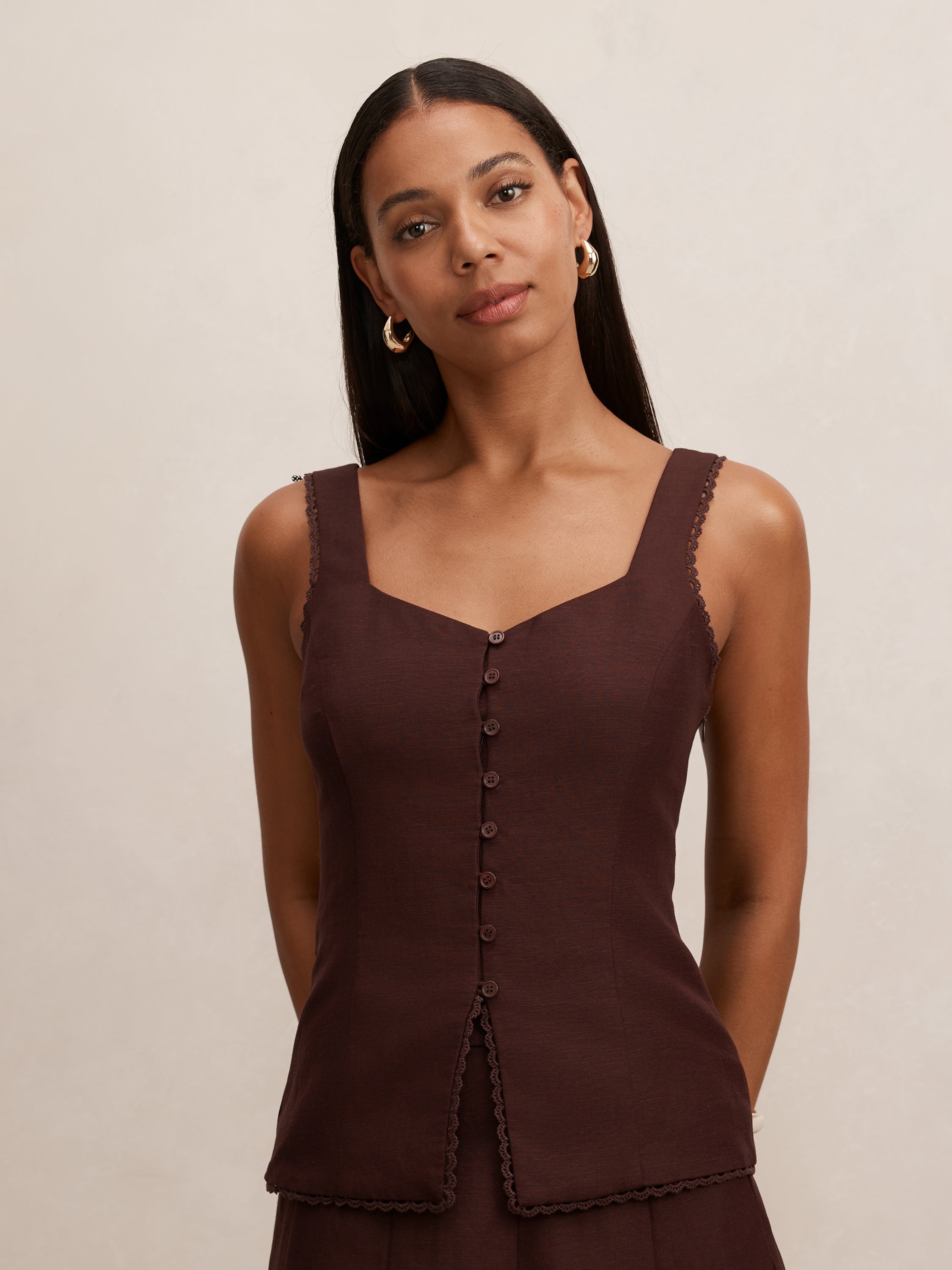 Cinzia Trim Detail Top
