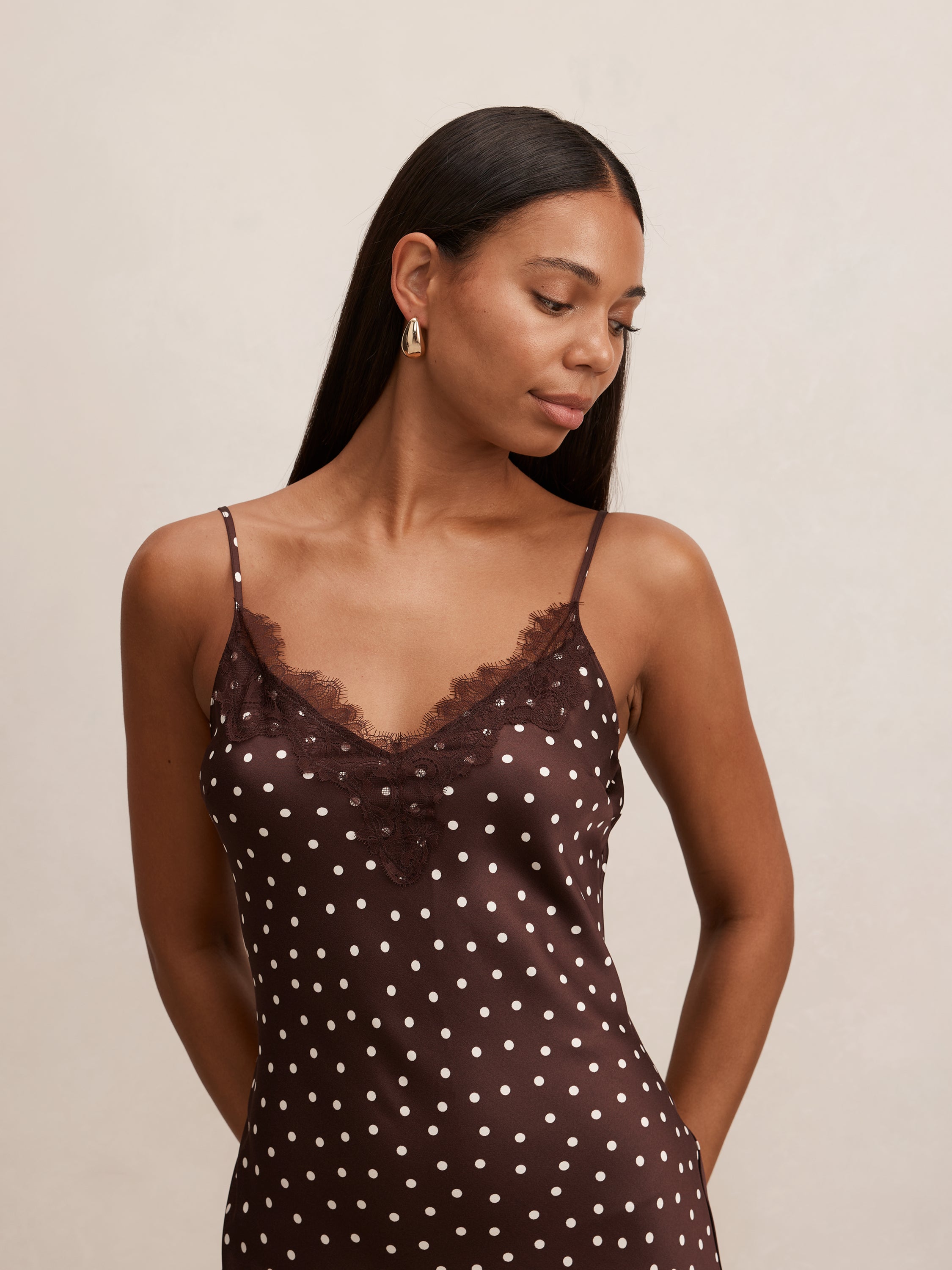 Jess Lace Trim Midi Dress