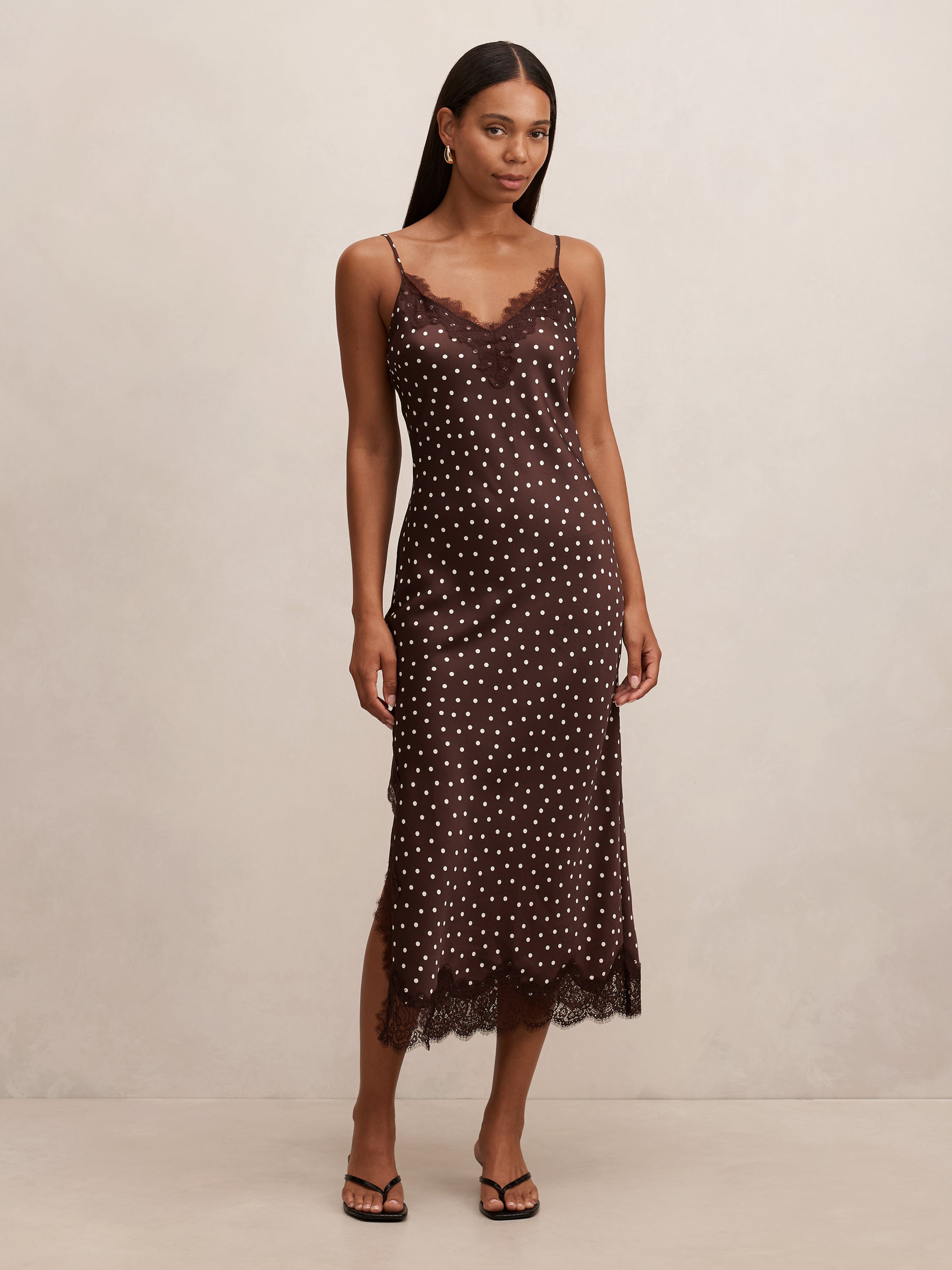 Jess Lace Trim Midi Dress