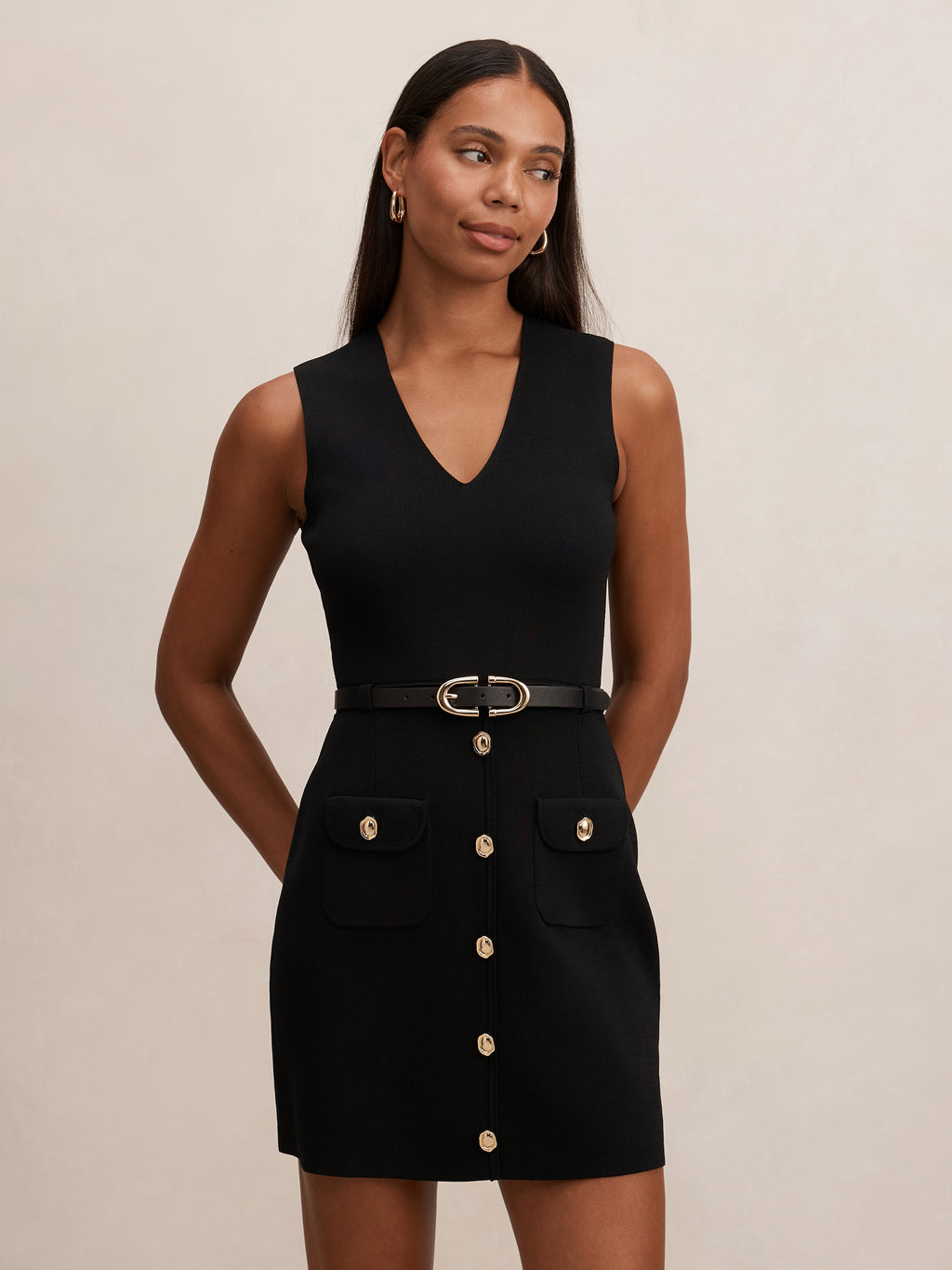 Miley Pocket Detail Knit Mini Dress