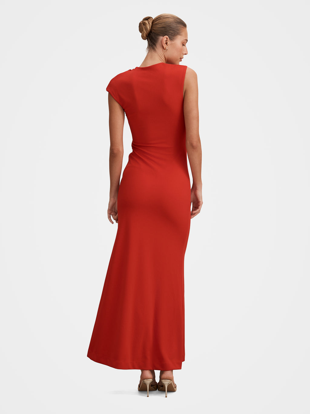 Jordana Asym Crepe Maxi Dress