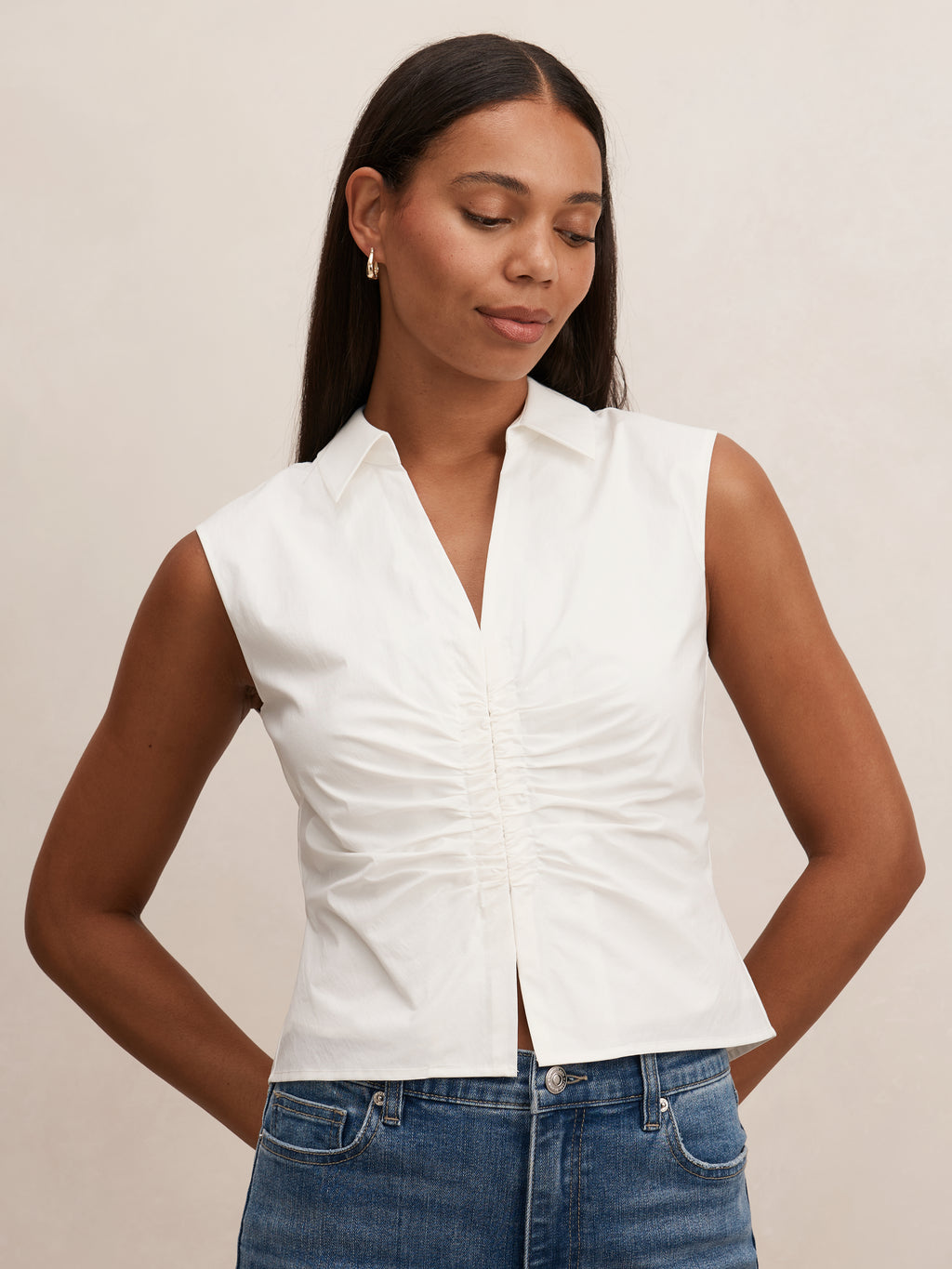Stella Cotton Ruched Top