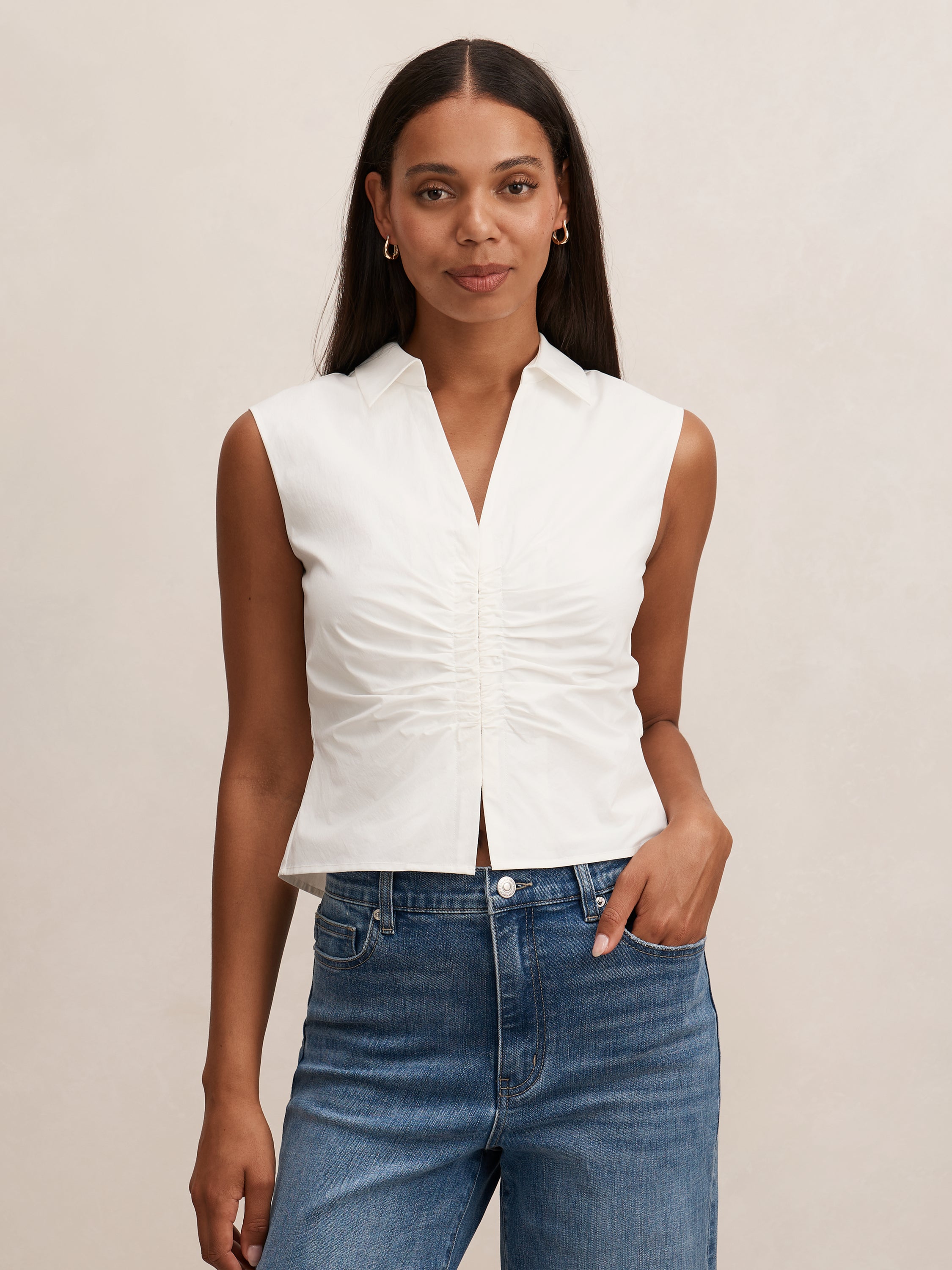 Stella Cotton Ruched Top