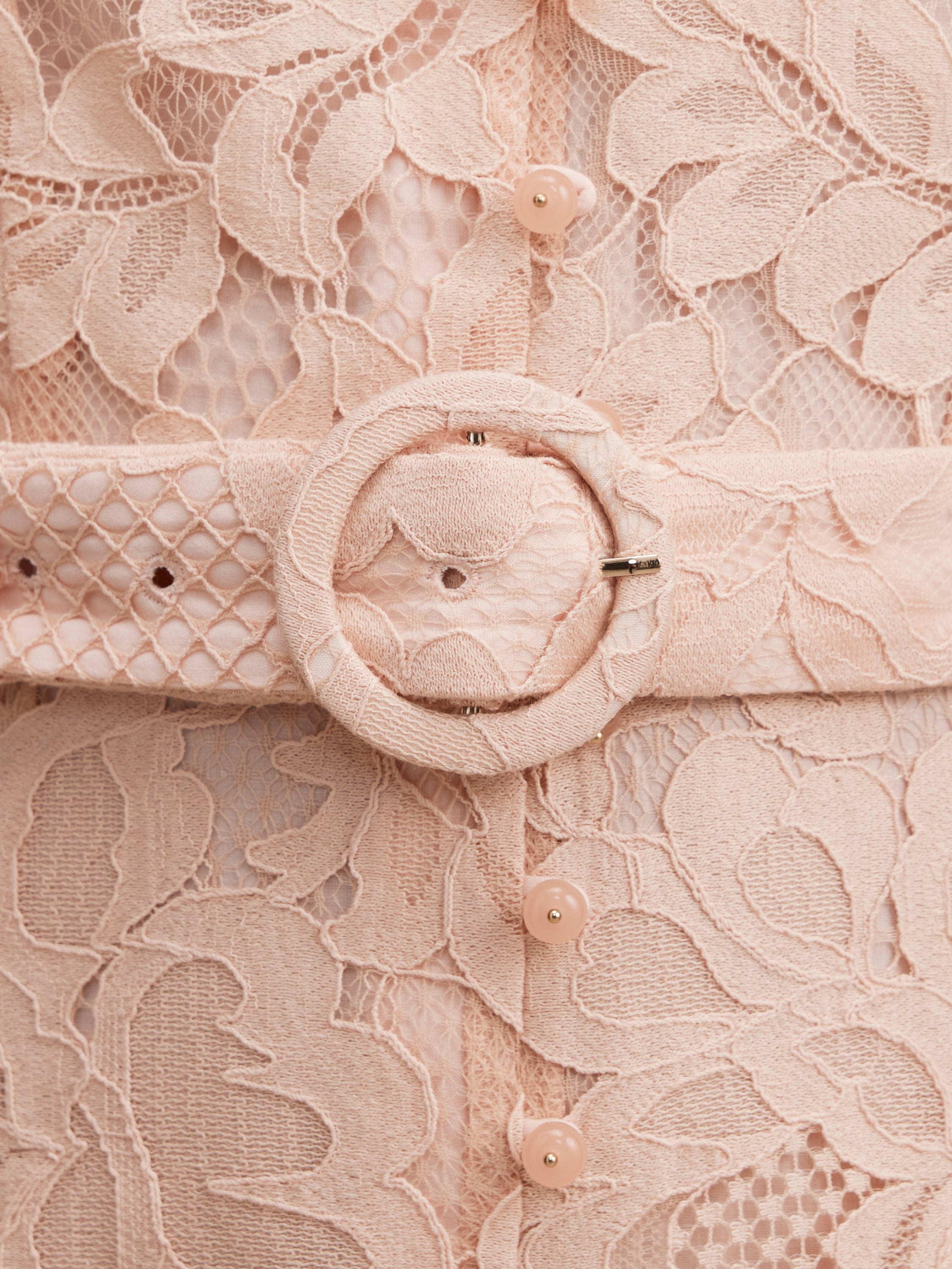 Liberty Flutter Sleeve Lace Midi Dress