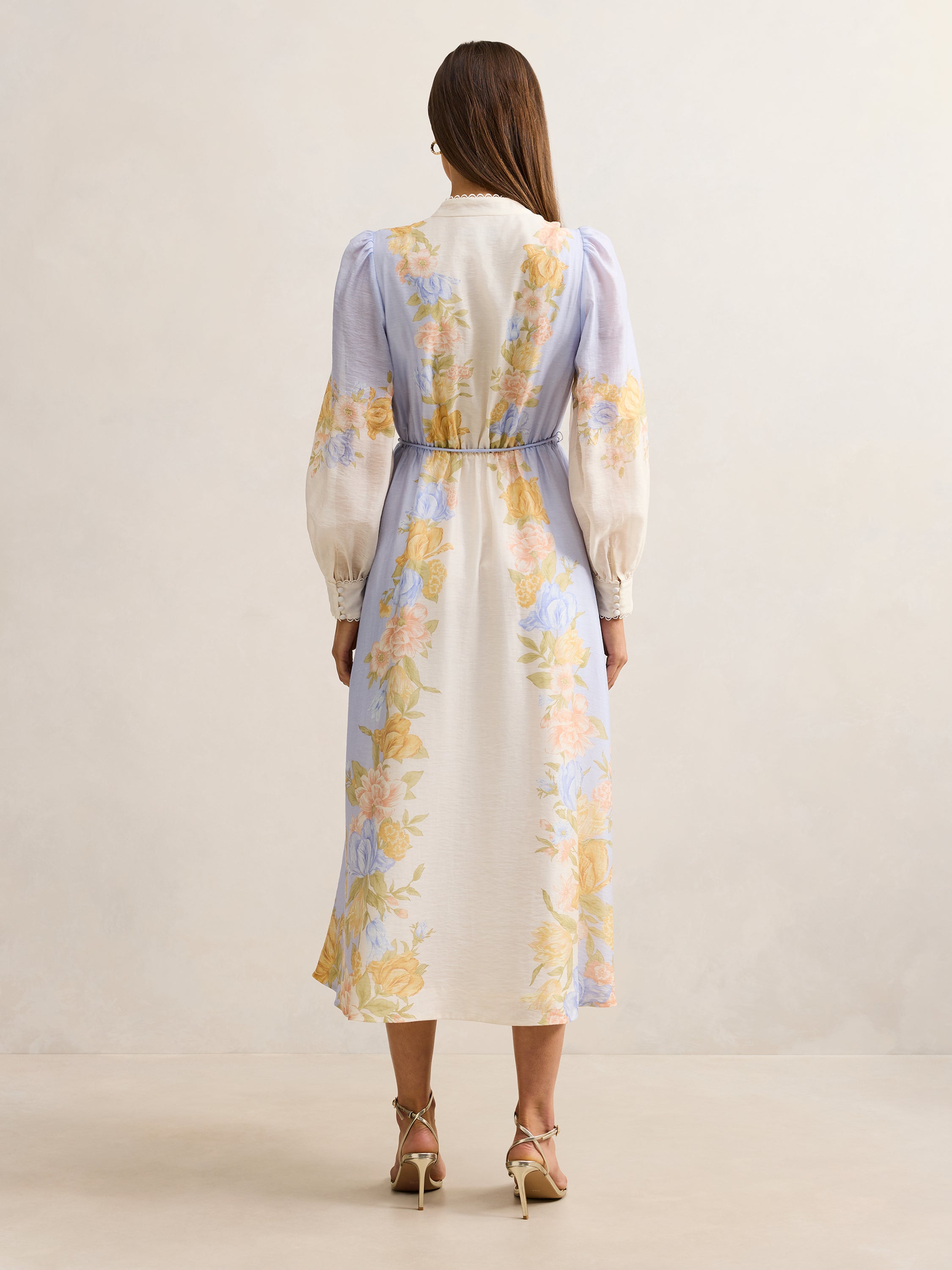Christina Placement Print Midi Dress